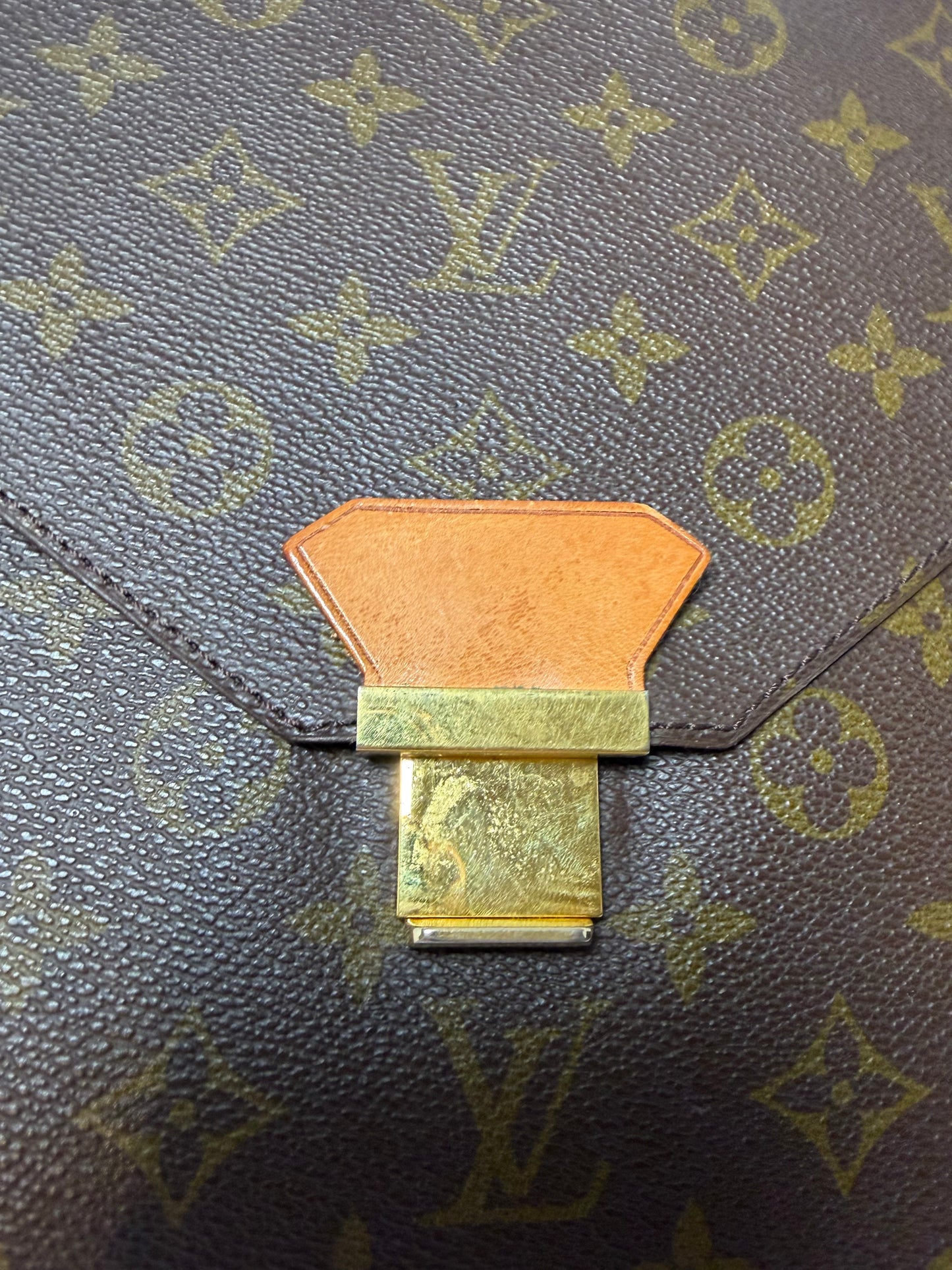 Louis Vuitton Monogram Poche Plate Envelope Clutch/Laptop Holder/Document Holder Vintage