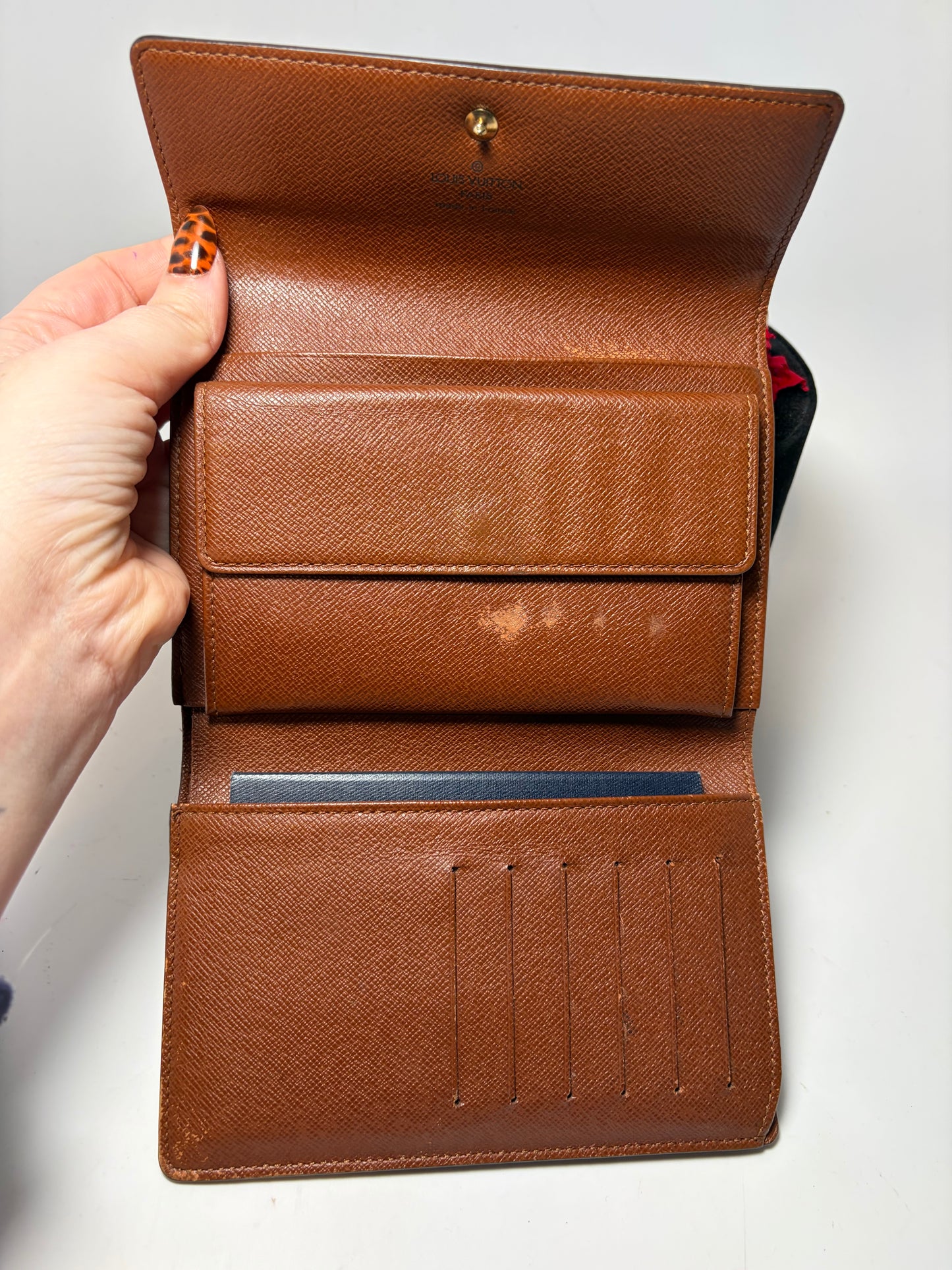 Louis Vuitton Porte Tressor Etui Papier Monogram Trifold Wallet