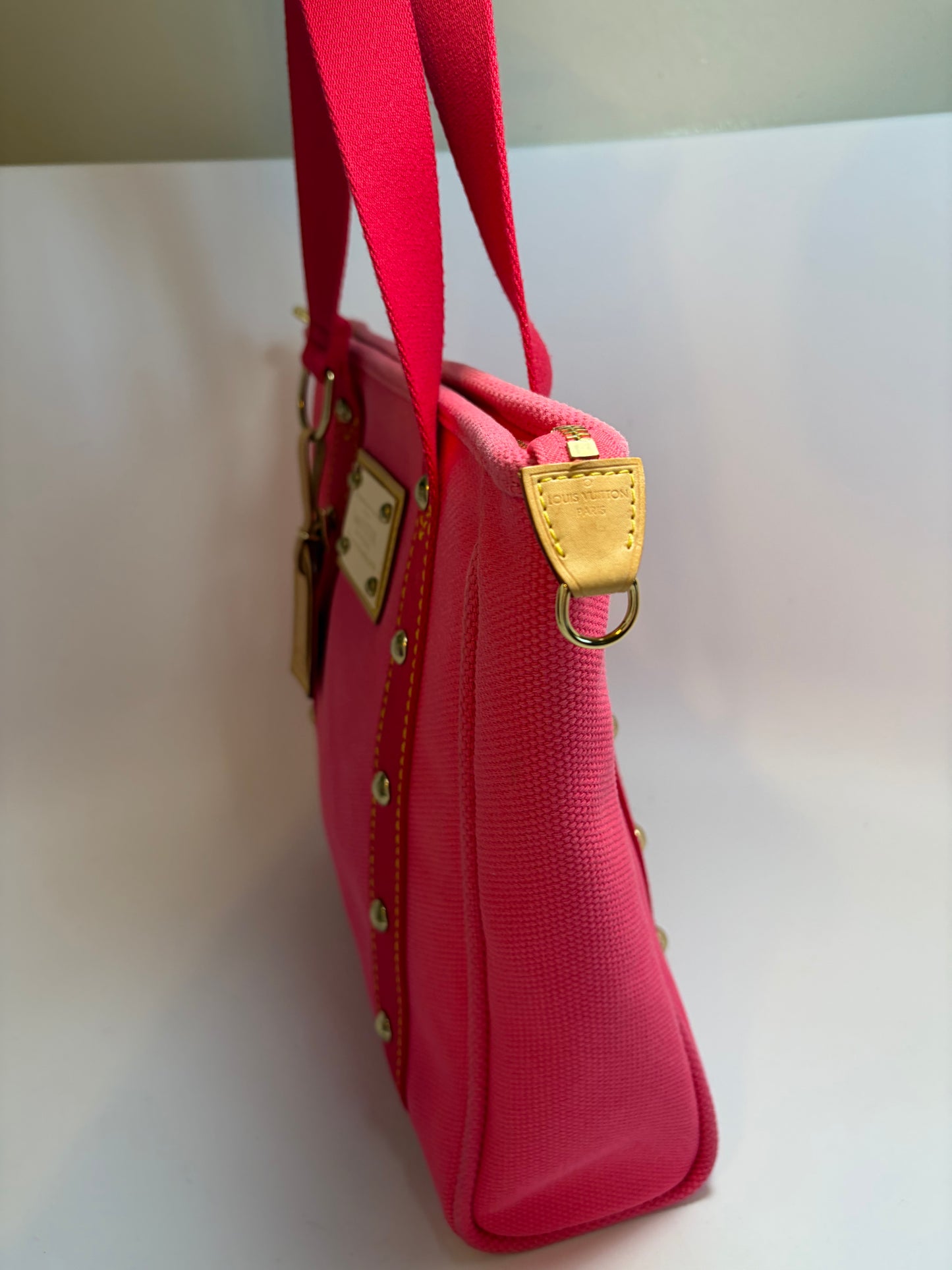 Louis Vuitton Antigua Cabas MM Pink Shoulder Bag Tote