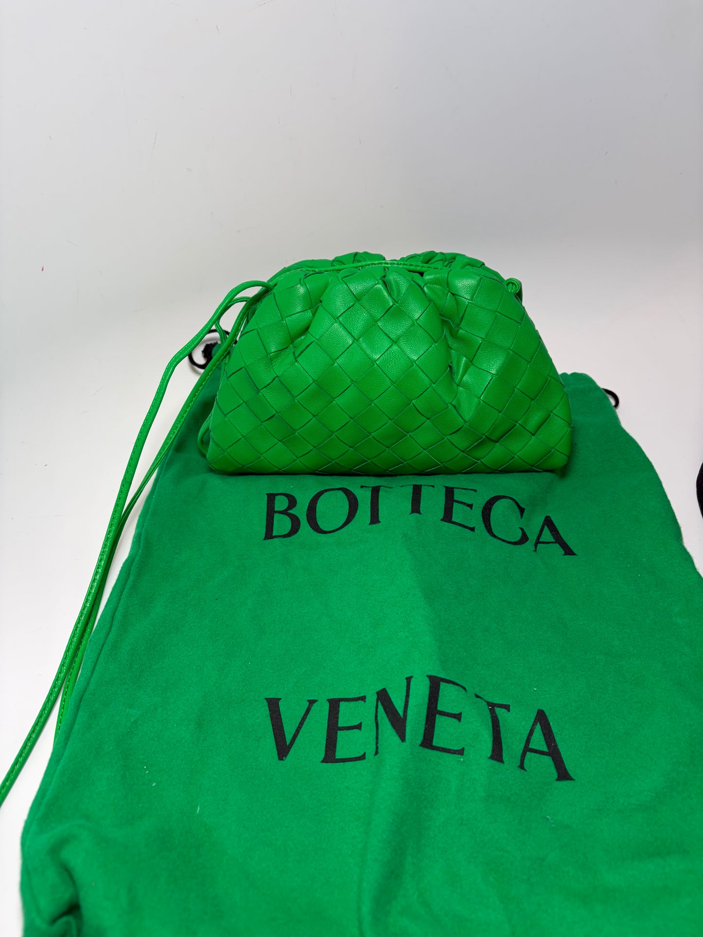 Bottega Veneta Mini Intrecciato Nappa Leather Clutch/Crossbody Pouch with Dust Bag & COA