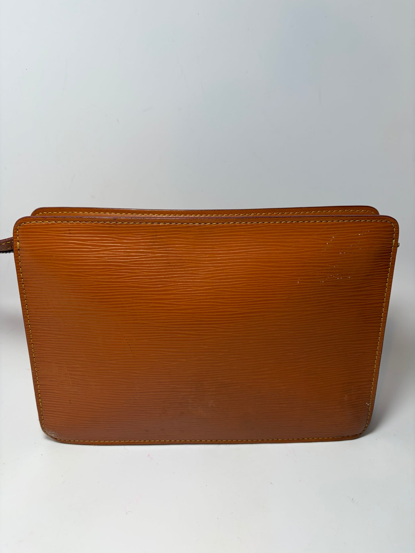 Louis Vuitton Pochette Homme Clutch Brown Epi Leather