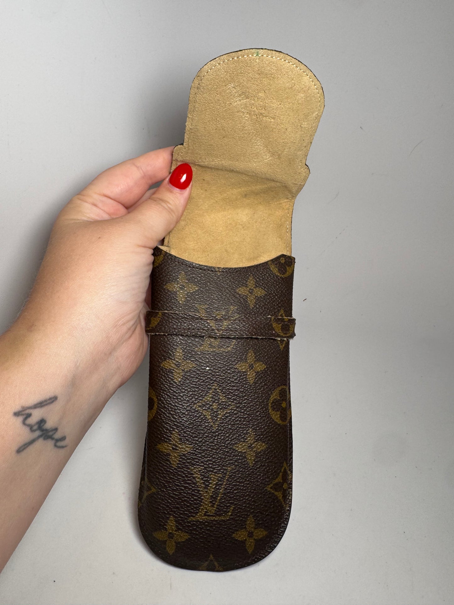 Louis Vuitton Monogram Sunglasses Case Made in March 2001 in France