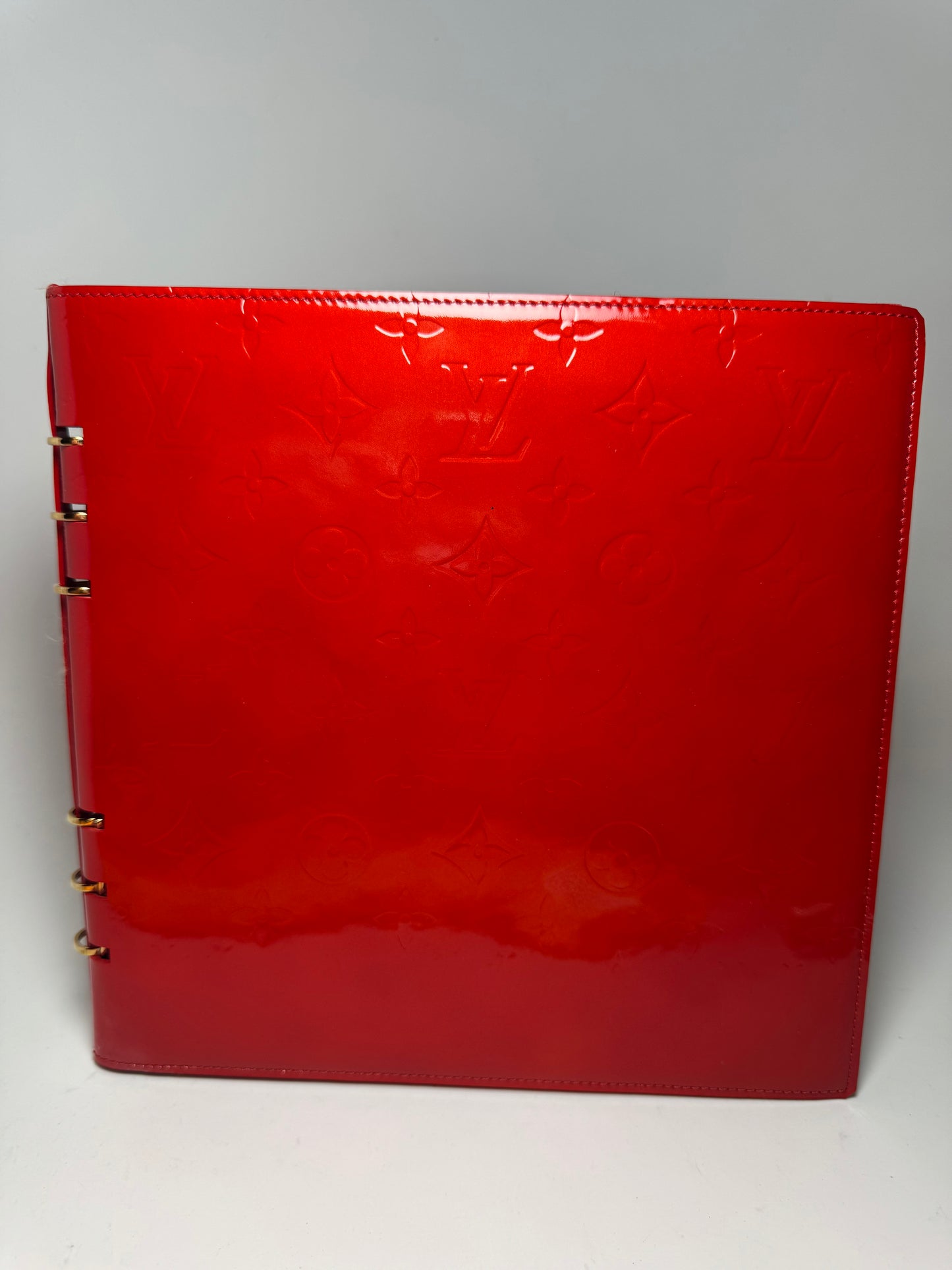 Louis Vuitton Red Monogram Patent Leather Vernis  Sketchbook/Notebook with monogram pages