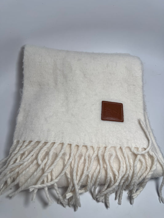 Loewe White Wool Scarf