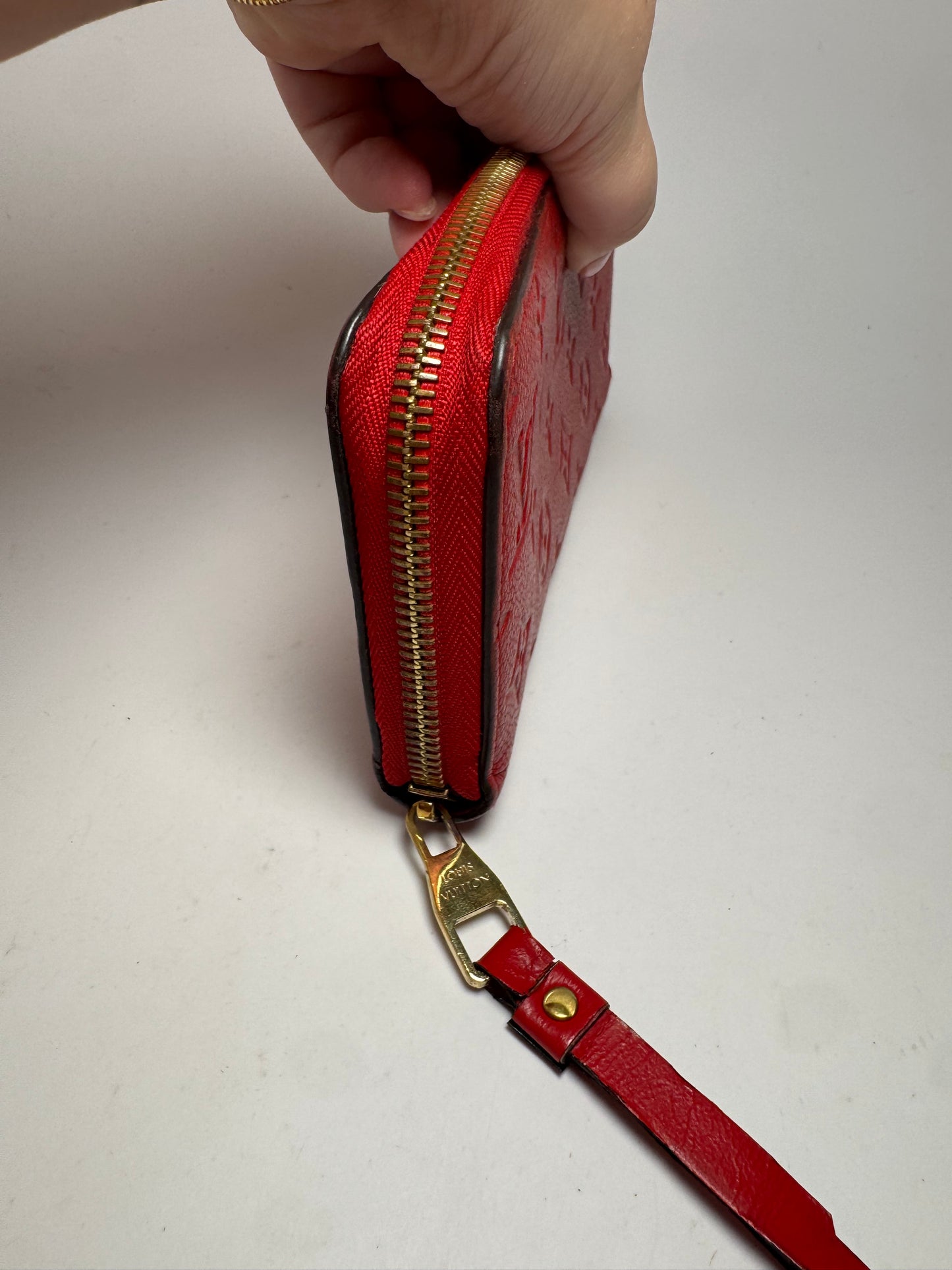 Louis Vuitton Empriente Zippy Wallet Cherry Red Leather