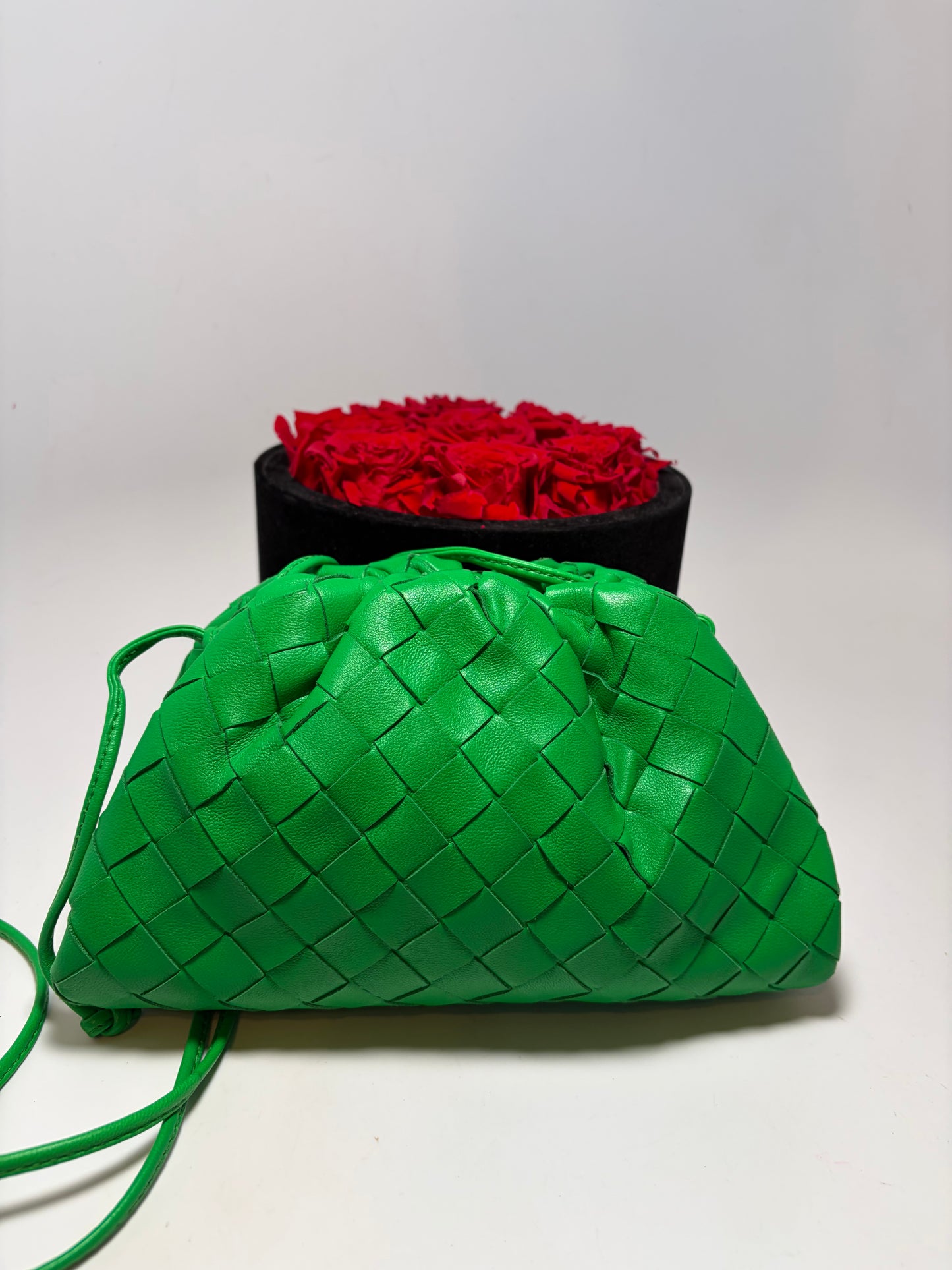 Bottega Veneta Mini Intrecciato Nappa Leather Clutch/Crossbody Pouch with Dust Bag & COA