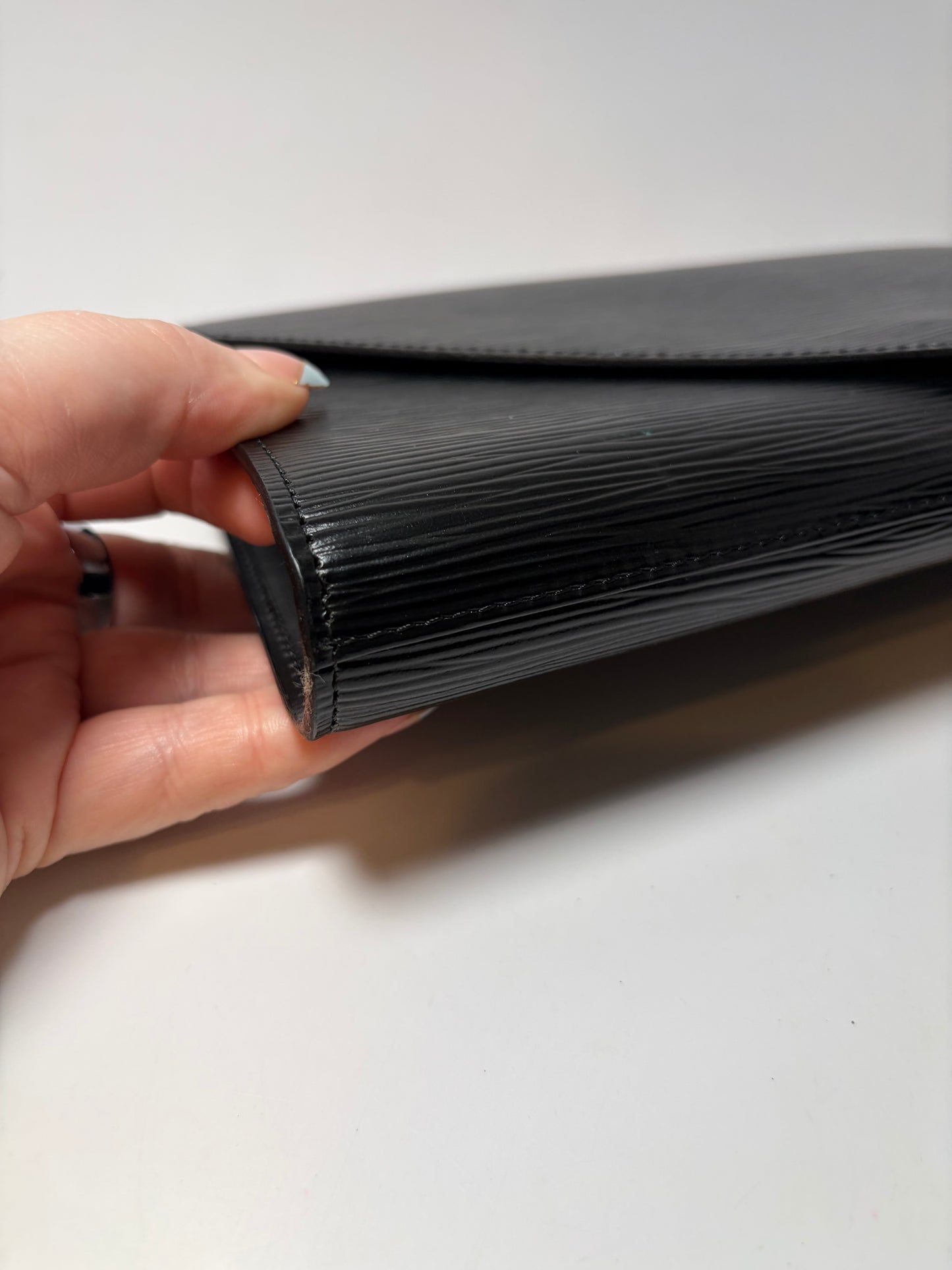 Louis Vuitton Art Deco Black Epi Leather Clutch