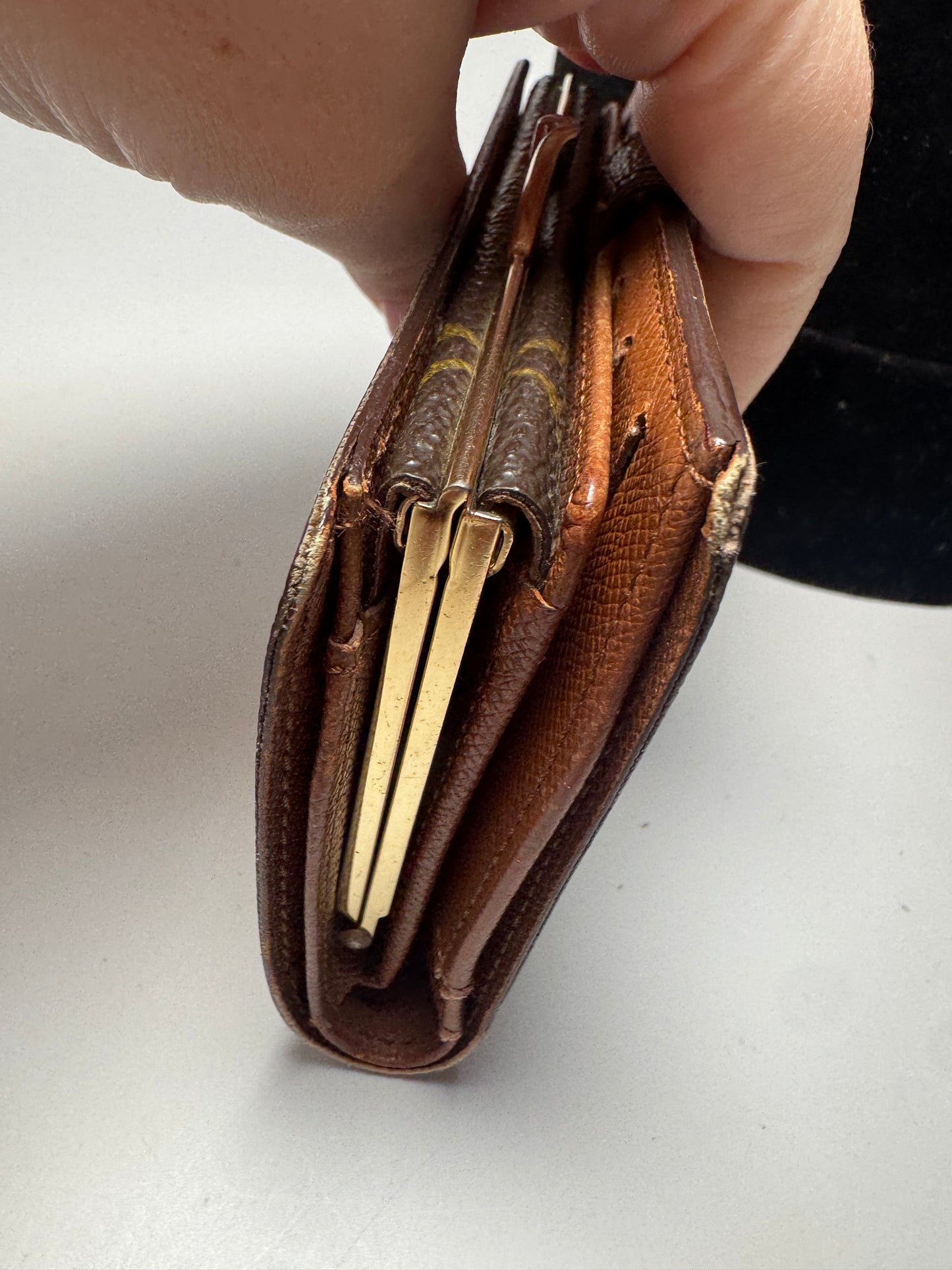 Louis Vuitton French Purse Kiss Lock Monogram Wallet