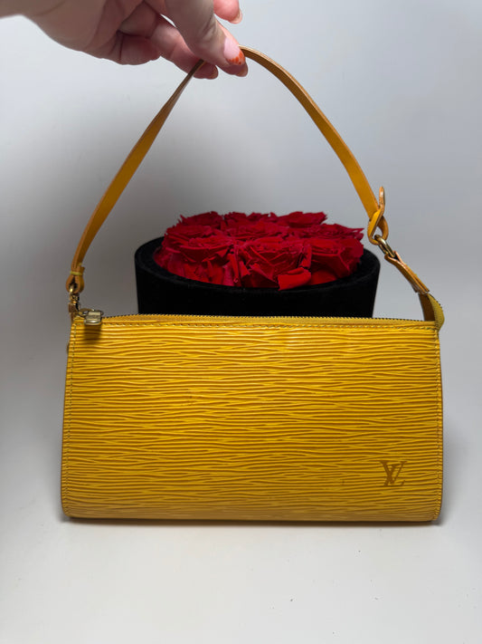 Louis Vuitton Yellow Epi Leather Pochette