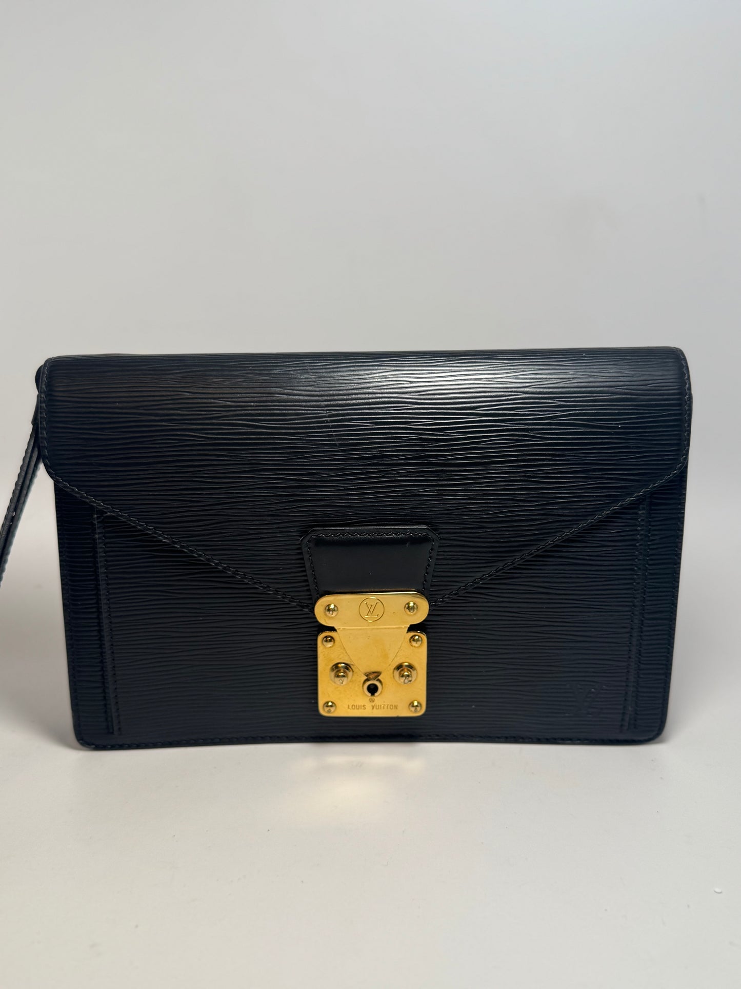 Louis Vuitton Black Epi Serie Draggone Clutch Bag