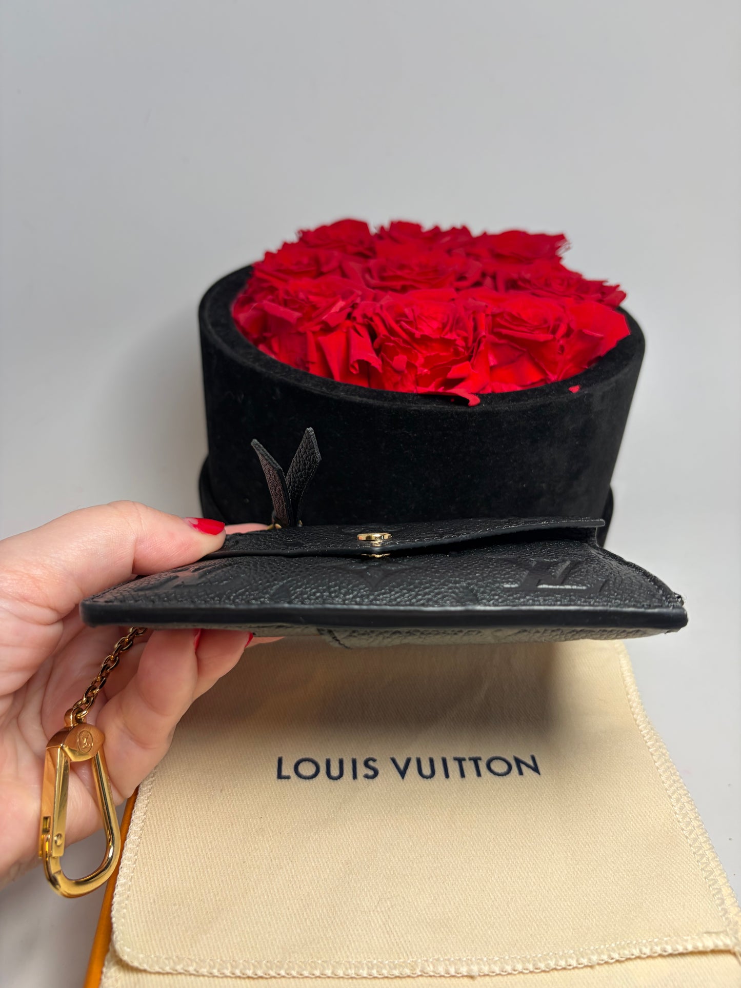 Louis Vuitton Black Empriente Leather Recto Verso Wallet/Key Cles