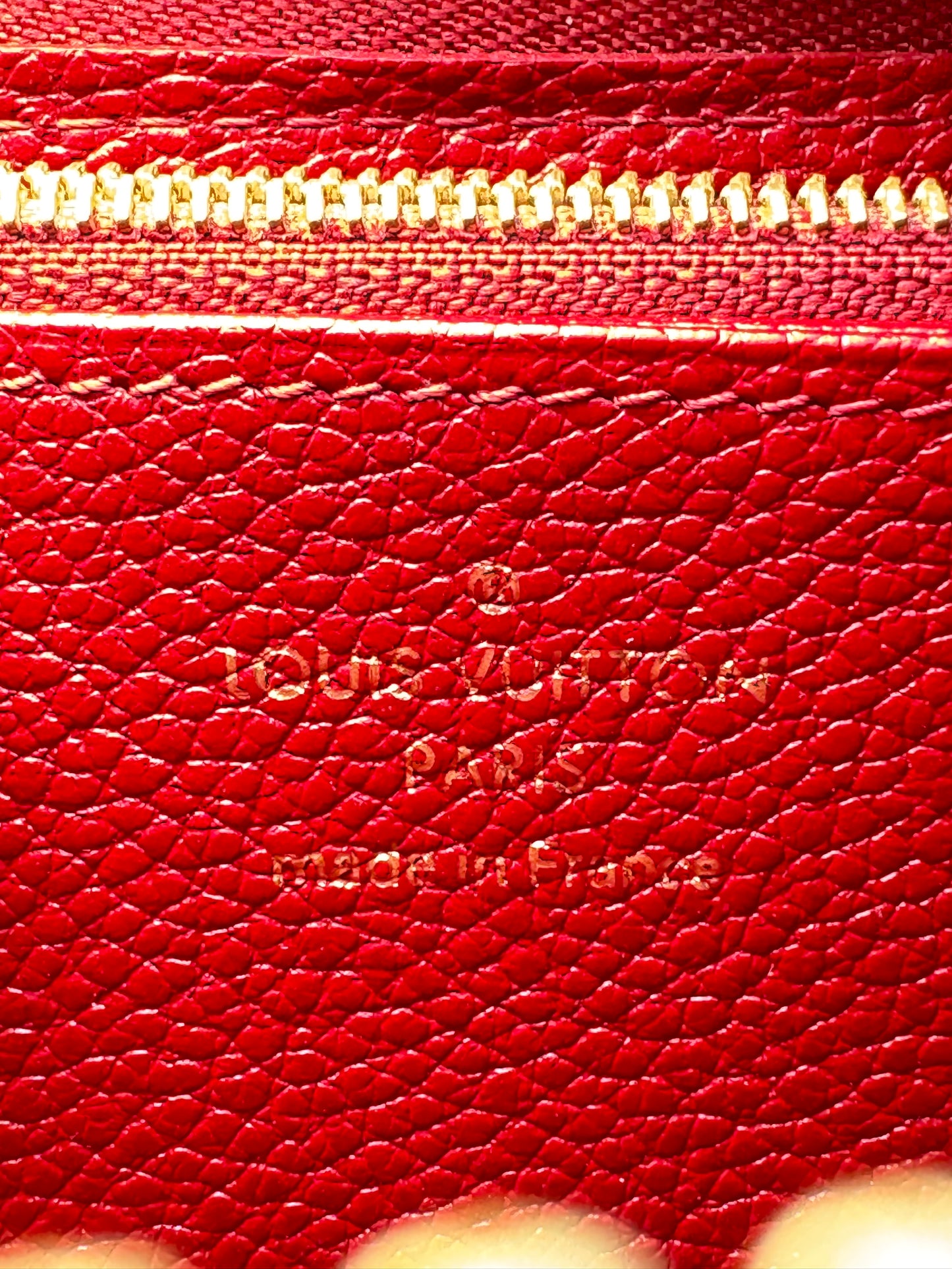 Louis Vuitton Cerise Red Monogram Empriente Leather Zippy Wallet