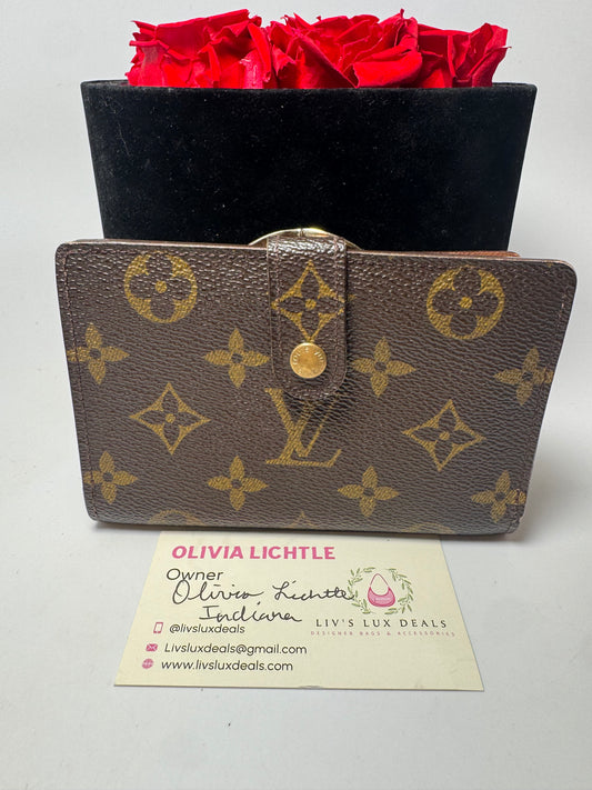 Louis Vuitton French Purse Kiss Lock Monogram Wallet