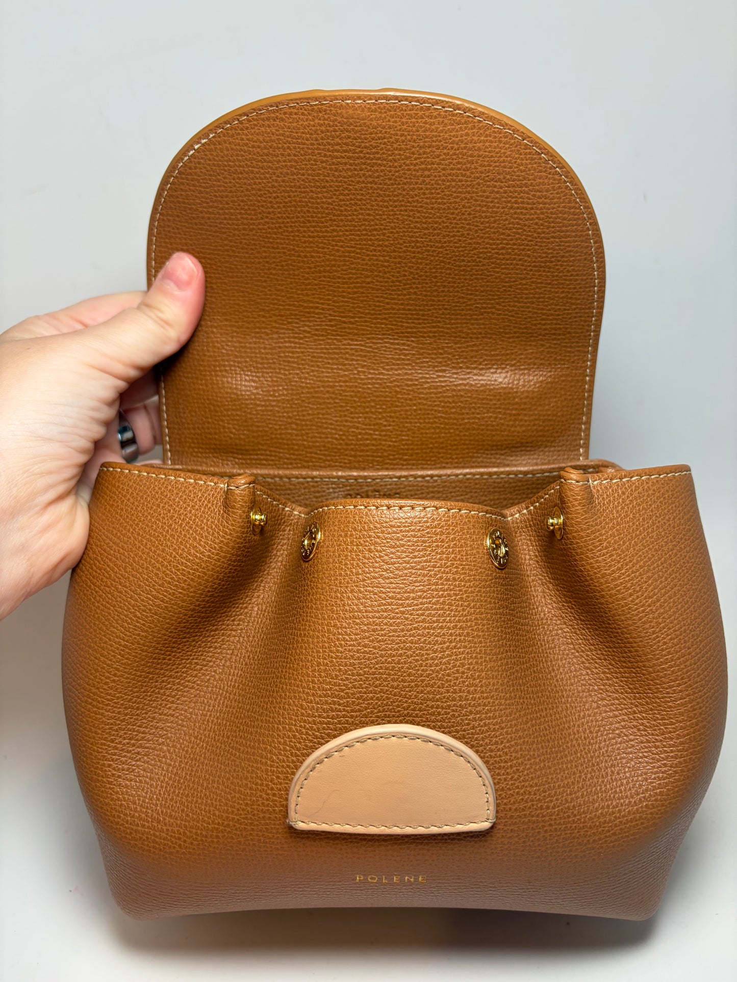 Polène Un Nano Trio Camel Crossbody