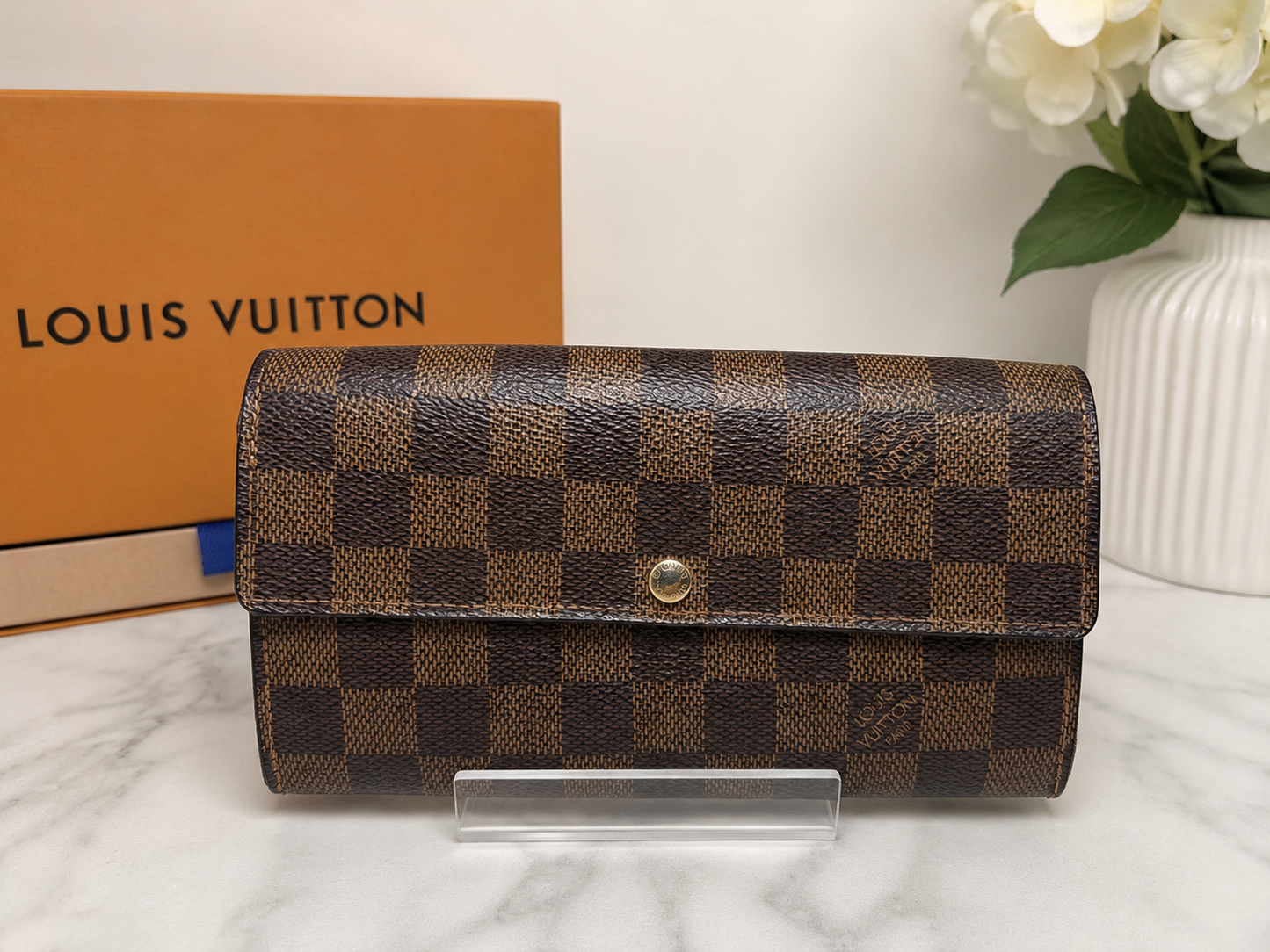 Louis Vuitton Damier Ebene Sarah Wallet