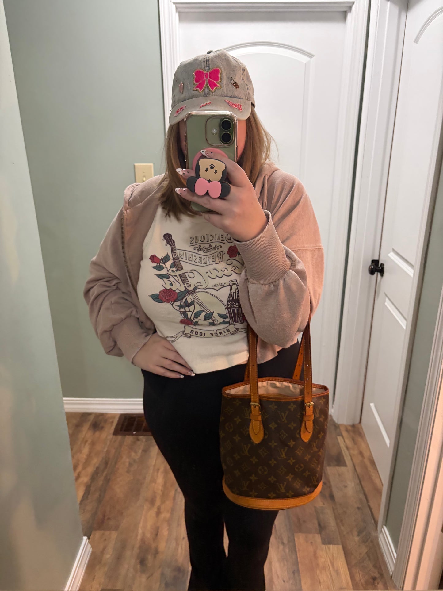 Louis Vuitton Monogram Petit Bucket Bag Tote