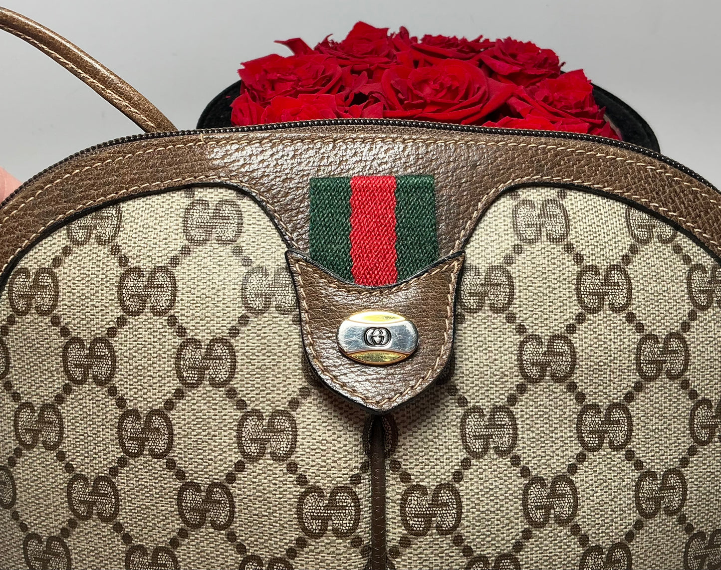 Gucci GG Supreme Web Canvas & Leather Crossbody