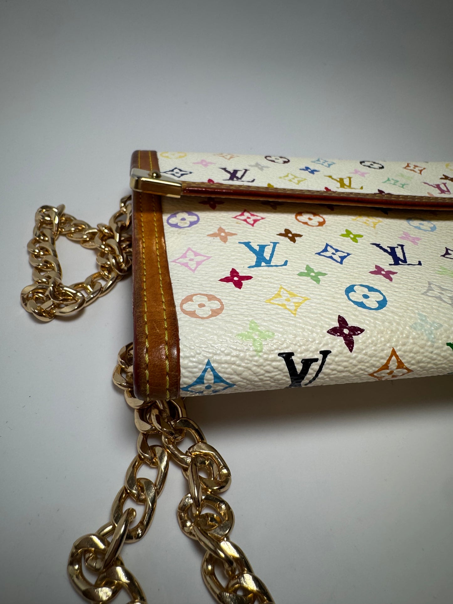 Louis Vuitton Multicolor Porte Tressor International Wallet on chain- April 2005 in France