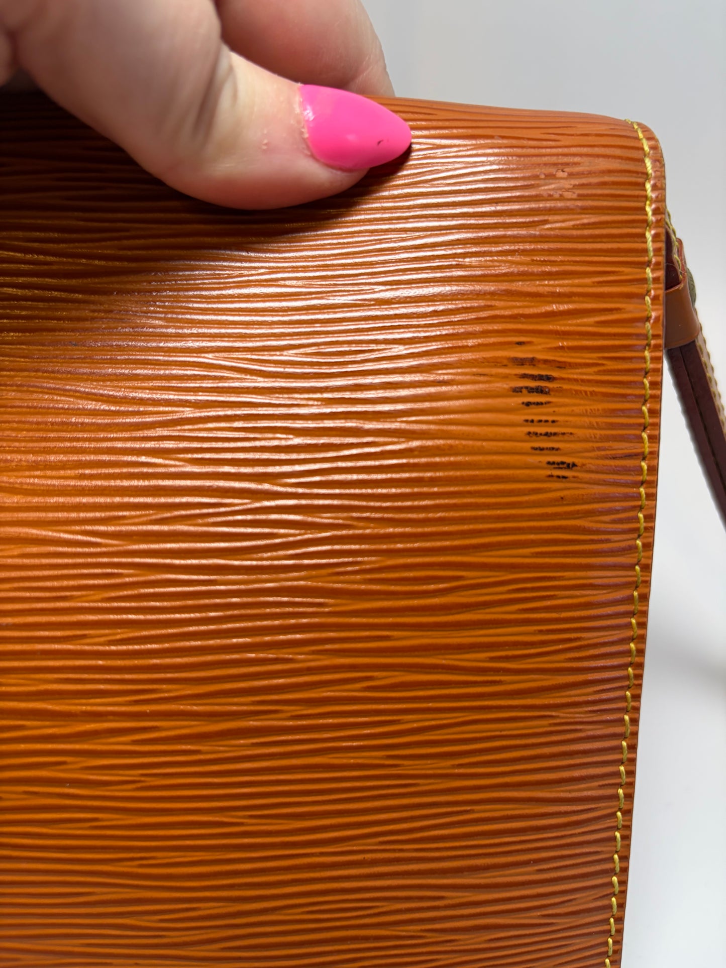 Louis Vuitton Pochette Sellier Draggone Clutch/Wristlet Cognac Epi Leather