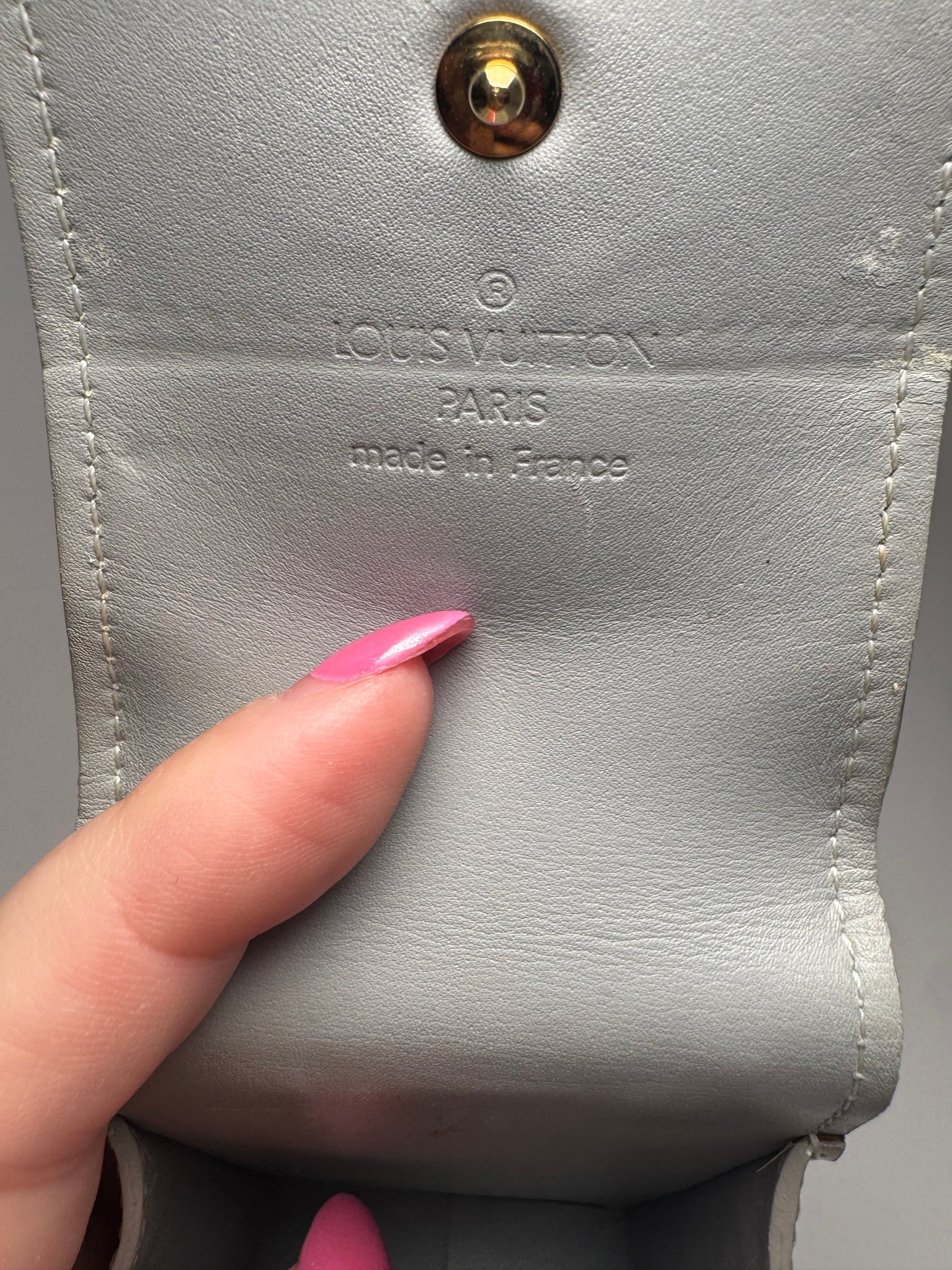 Louis Vuitton Gold Monogram Vernis Phone/Cigarette Case/Cosmetic Pouch w/original strap