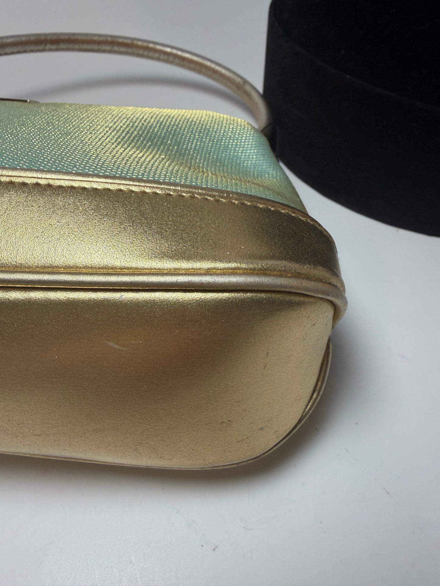 Gucci Blue & Gold Mini Bag Vintage Comes with Certificate of Authenticity
