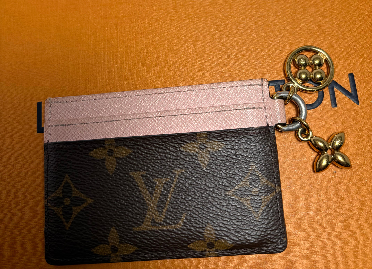 Louis Vuitton Charms Monogram Pink Card Holder