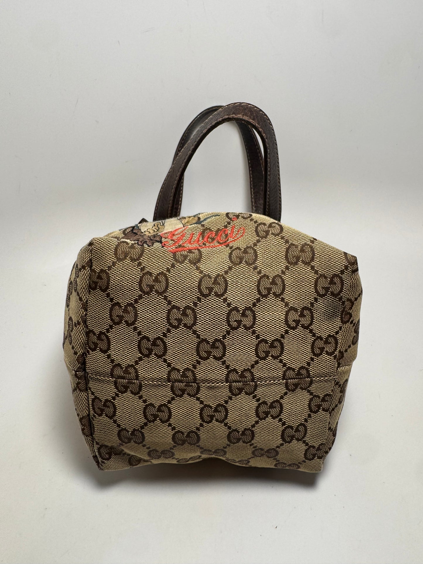 Gucci GG Canvas Mushrooms Tote Embroidered Bag