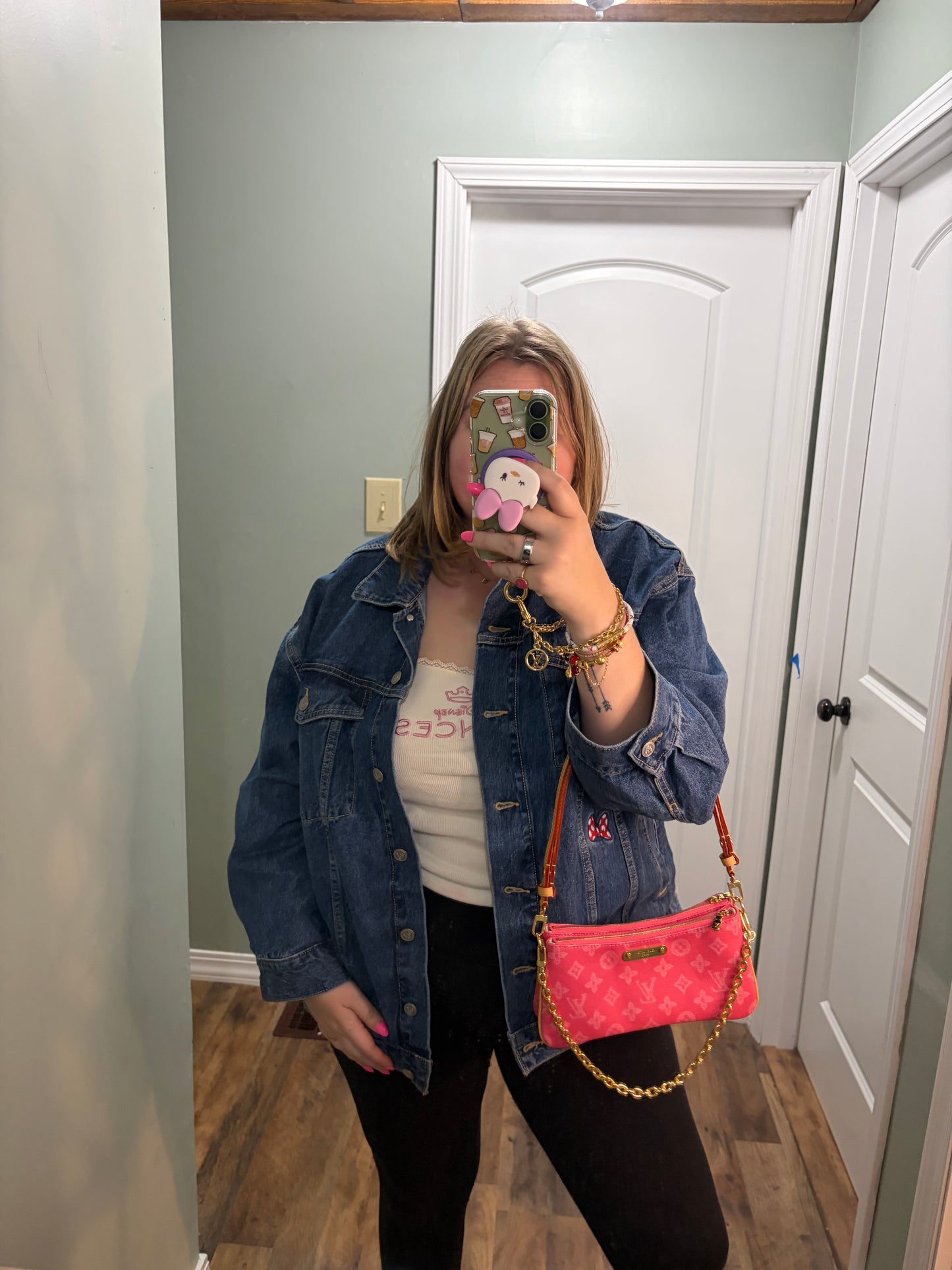 Louis Vuitton Liv Pochette Rose Ruban Monogram Shoulder Bag/Crossbody
