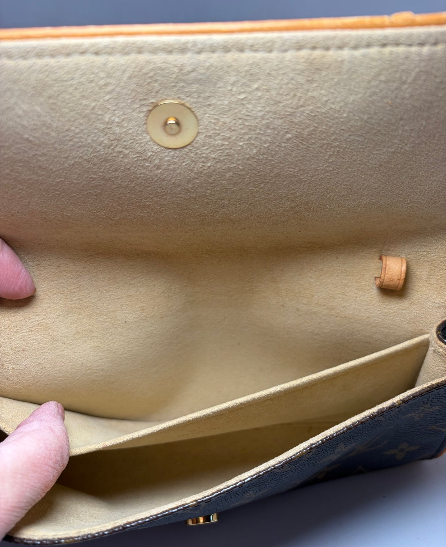 Louis Vuitton Monogram Pochette Twin GM Clutch FAIR condition