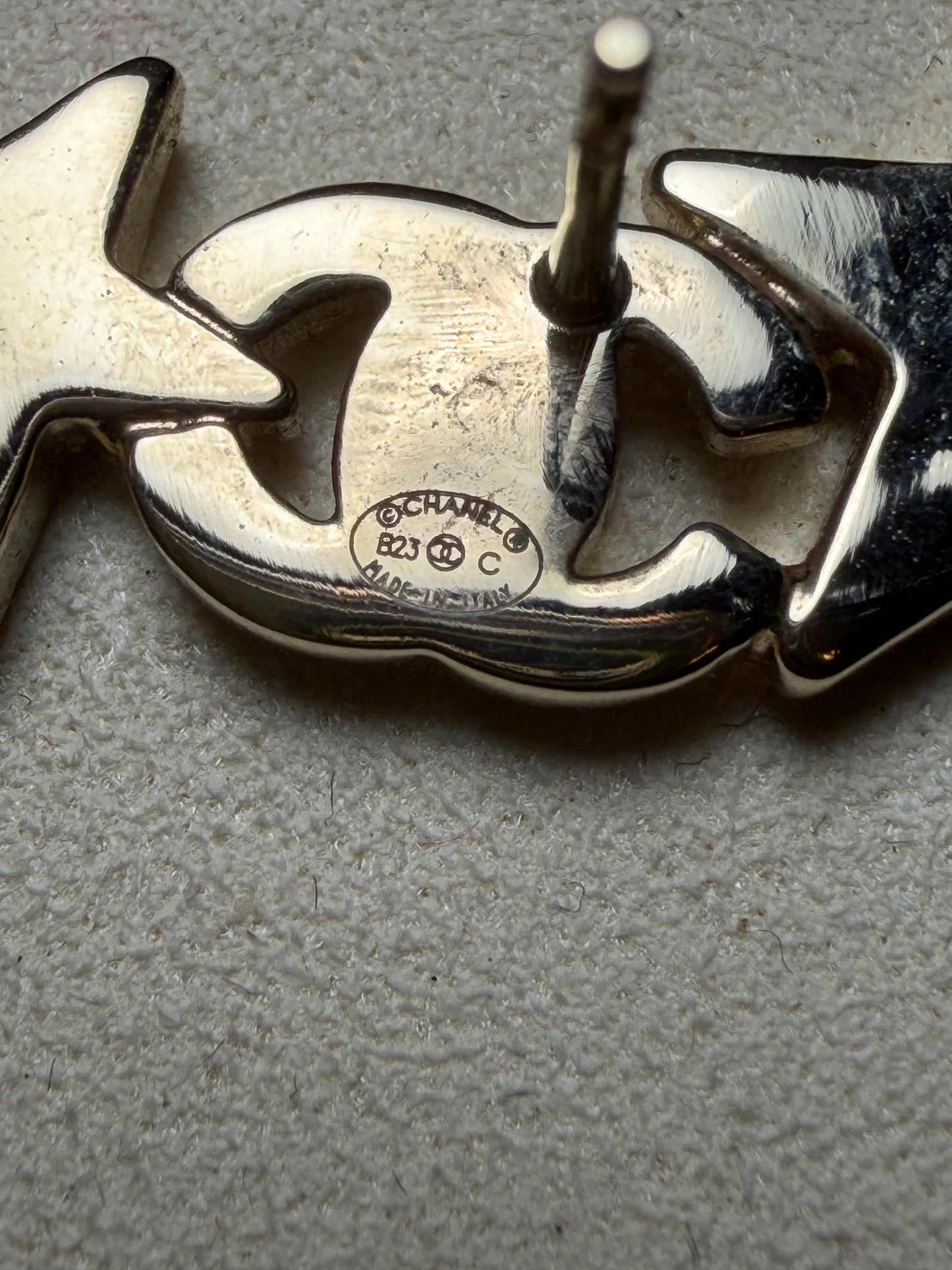 Chanel CC Gold Double Star Earrings