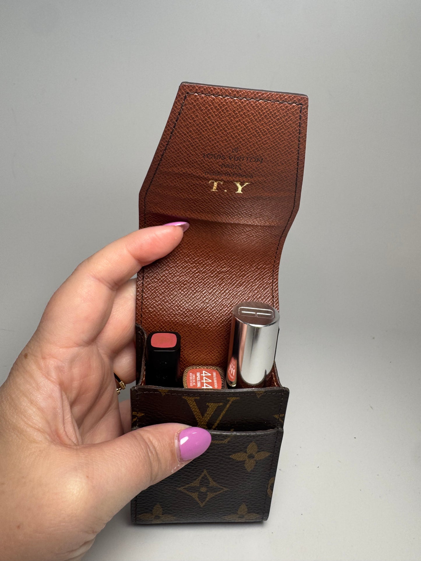 Louis Vuitton Monogram Cigarette Case/Cosmetic Travel Case Lipstick Holder