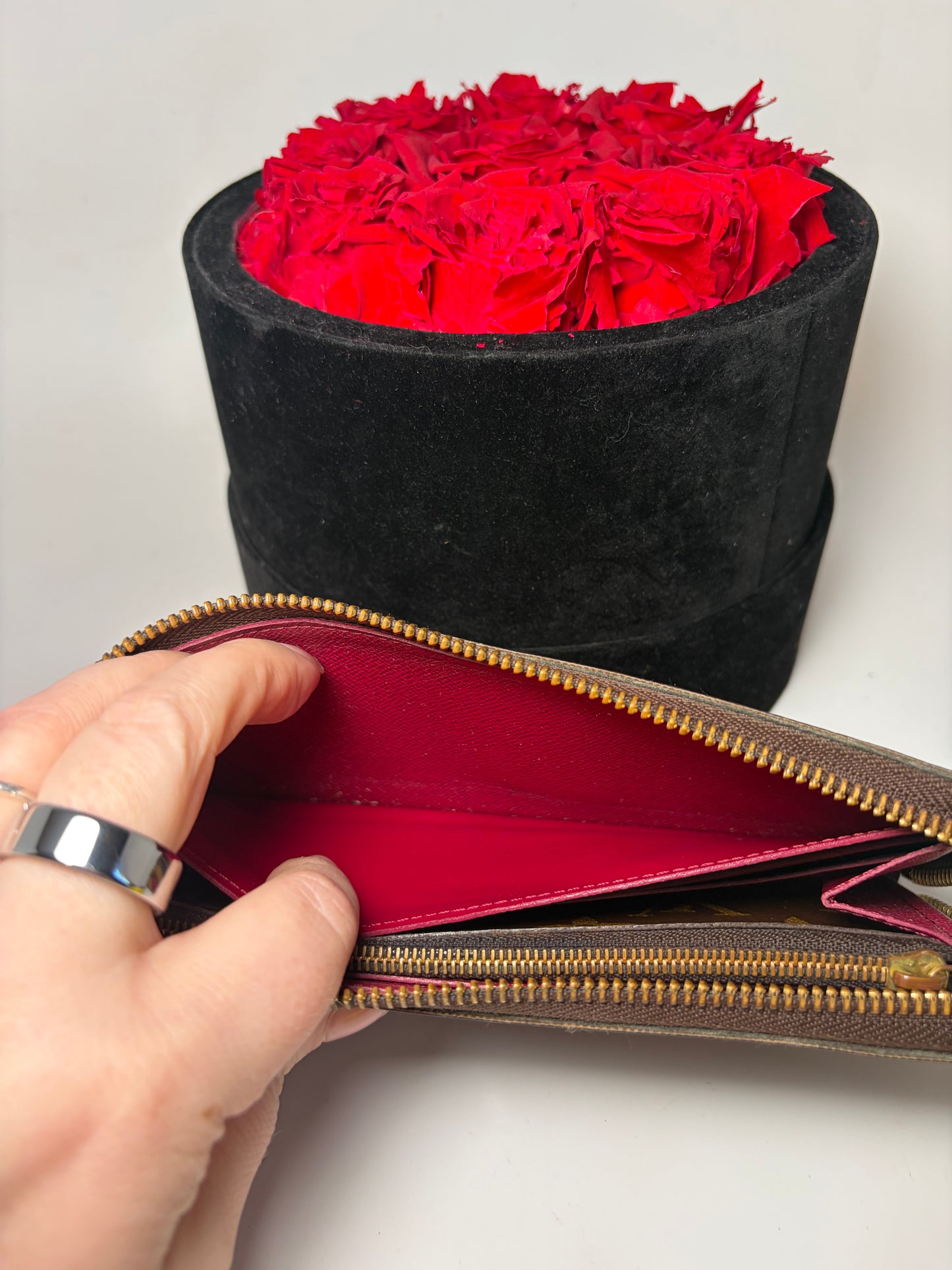 Louis Vuitton Clémence Wallet Monogram with Fuschia Interior