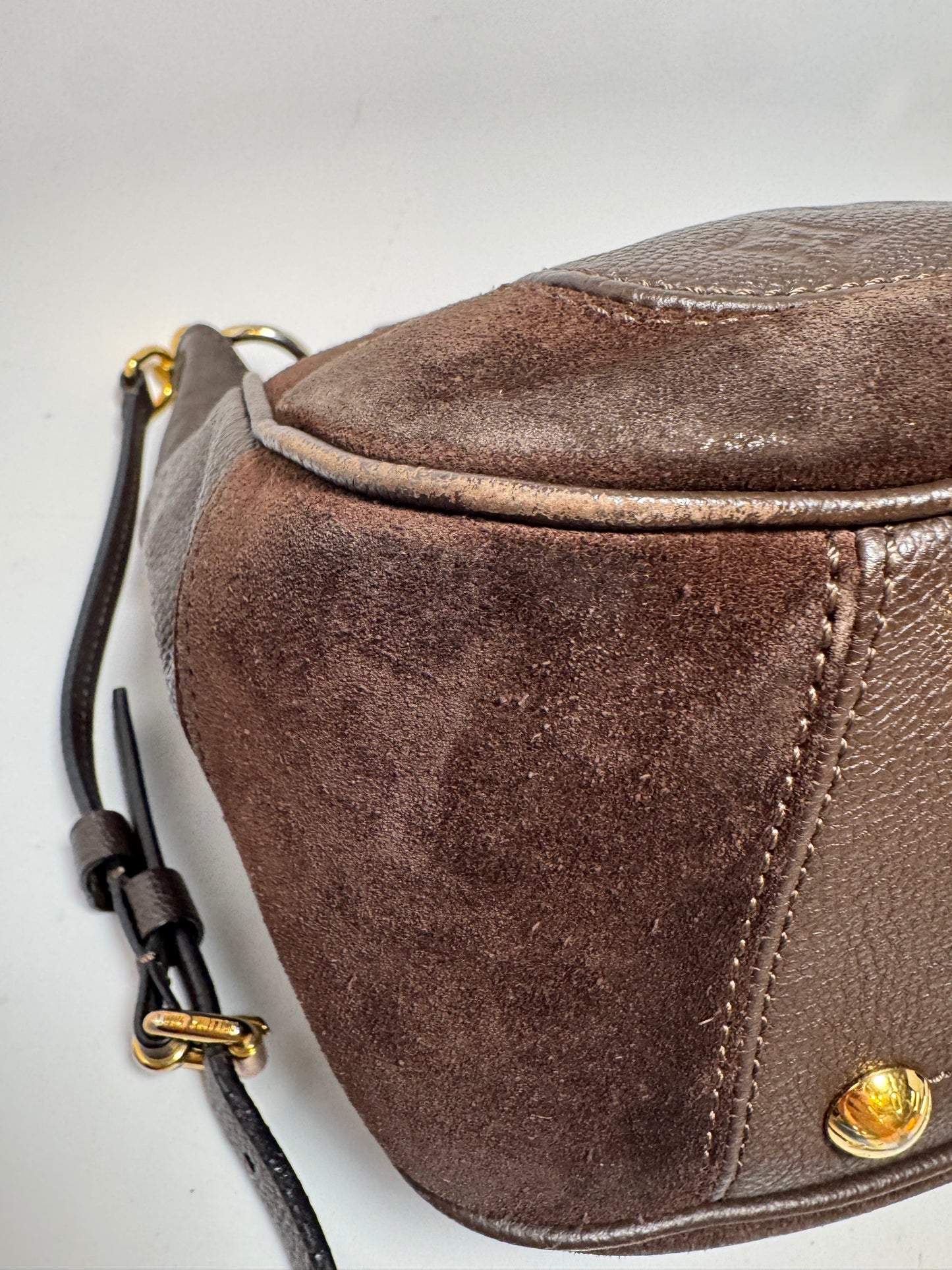 Louis Vuitton Audacieuse PM Chocolat Monogram Empreinte Leather Bag