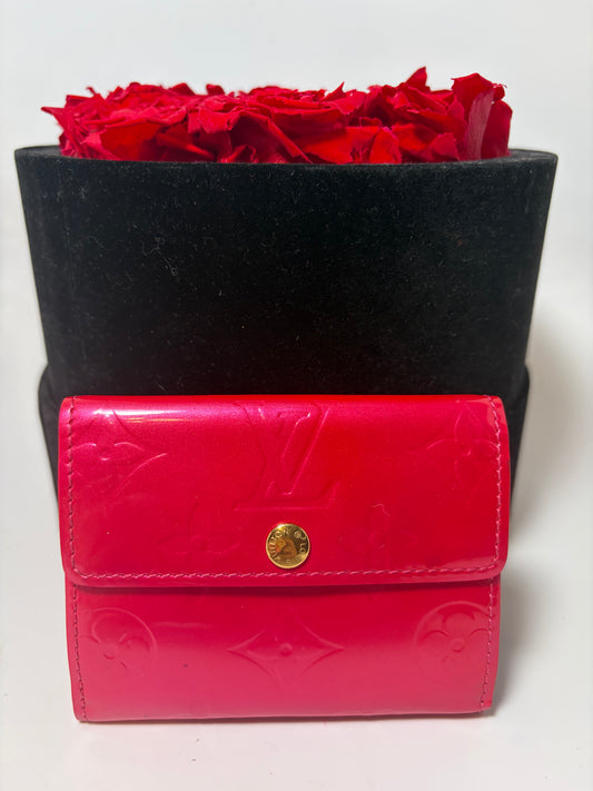 Louis Vuitton Pink Vernis Leather Wallet