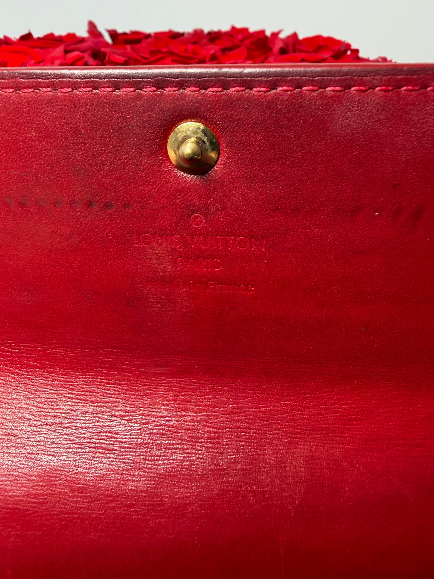 Louis Vuitton Sarah Red Vernis Monogram Wallet