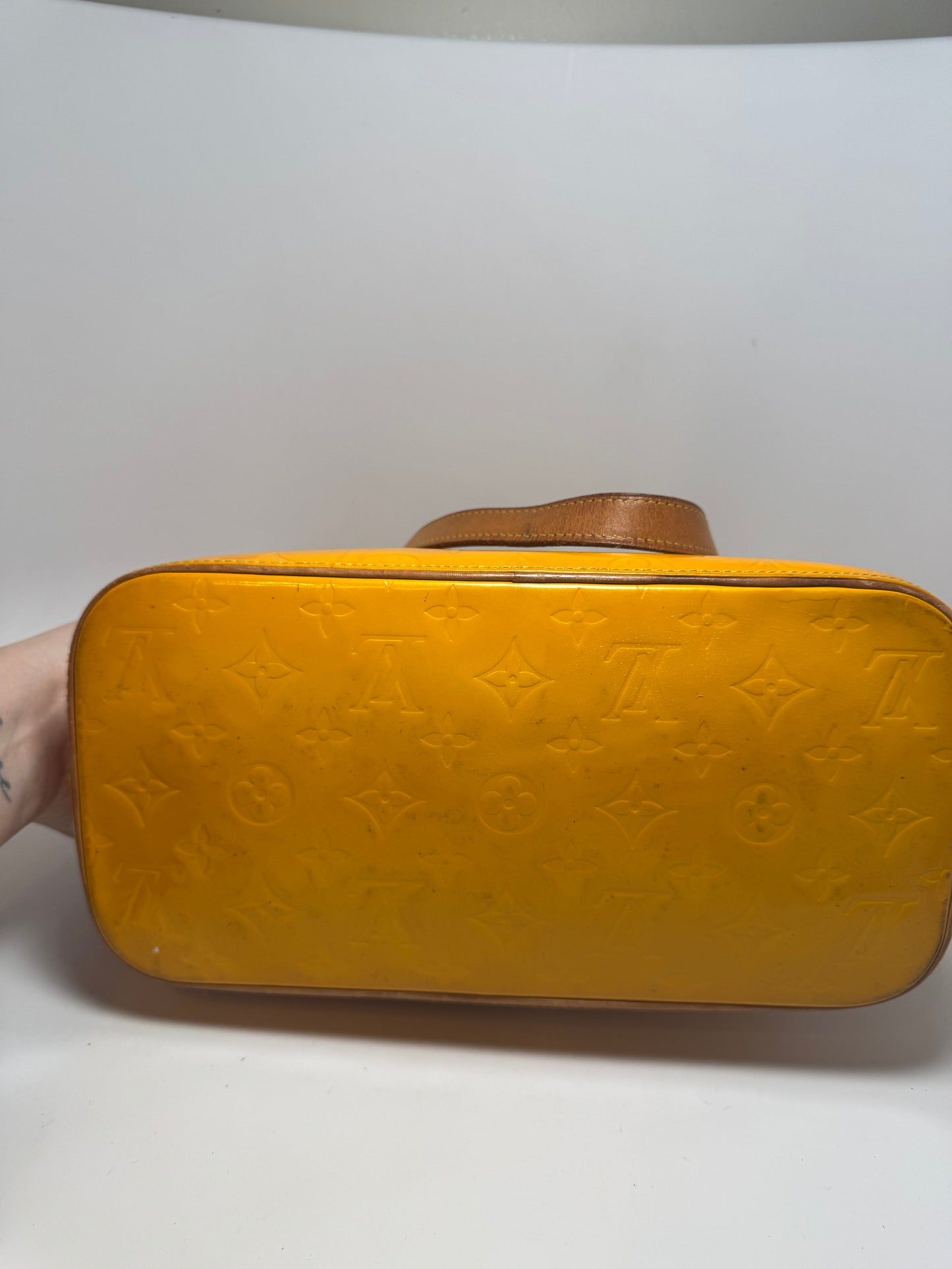 Louis Vuitton Sunset Orange Vernis Monogram Houston Tote