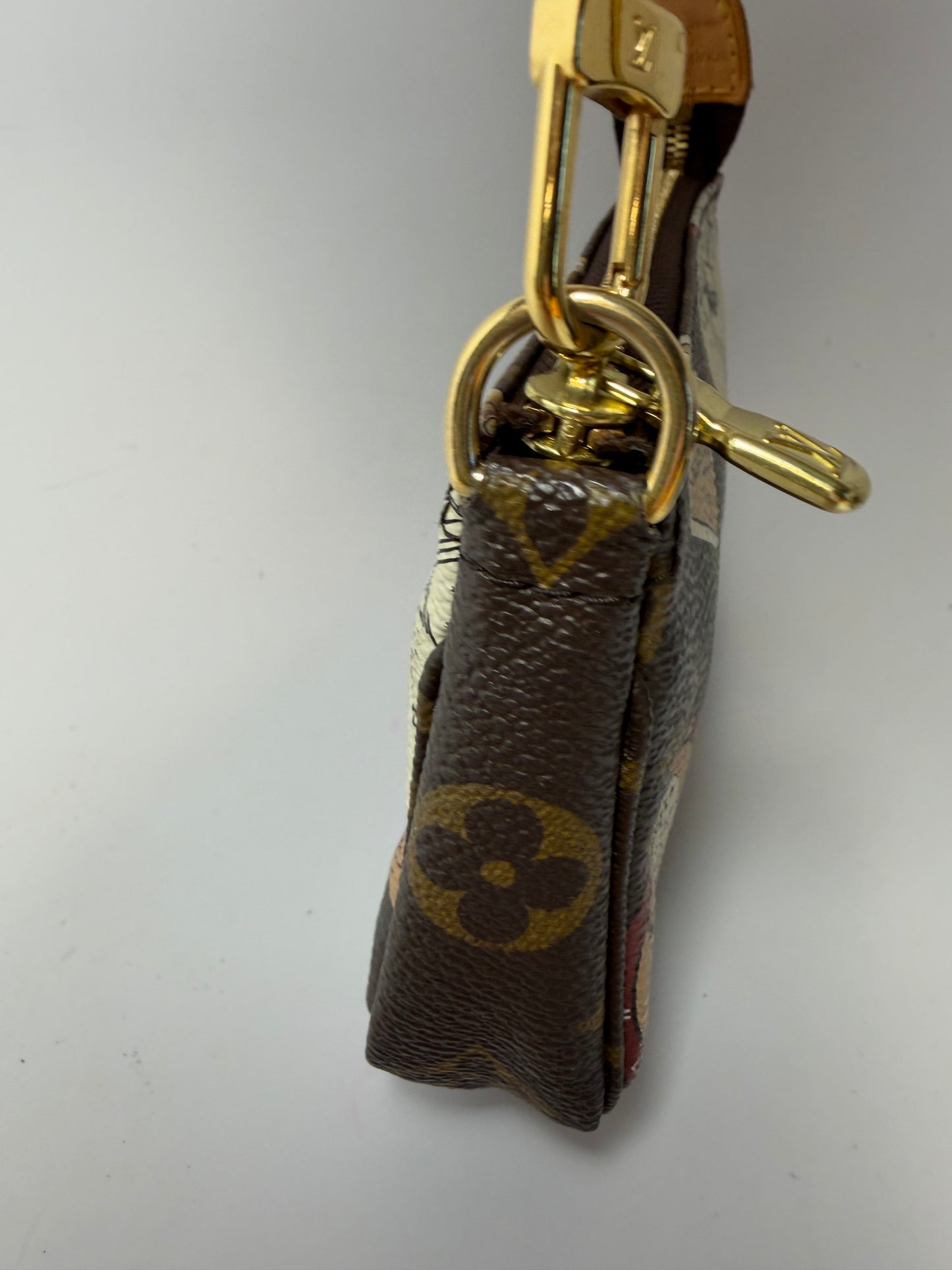 Louis Vuitton Monogram Patches Mini Pochette with Chain & COA