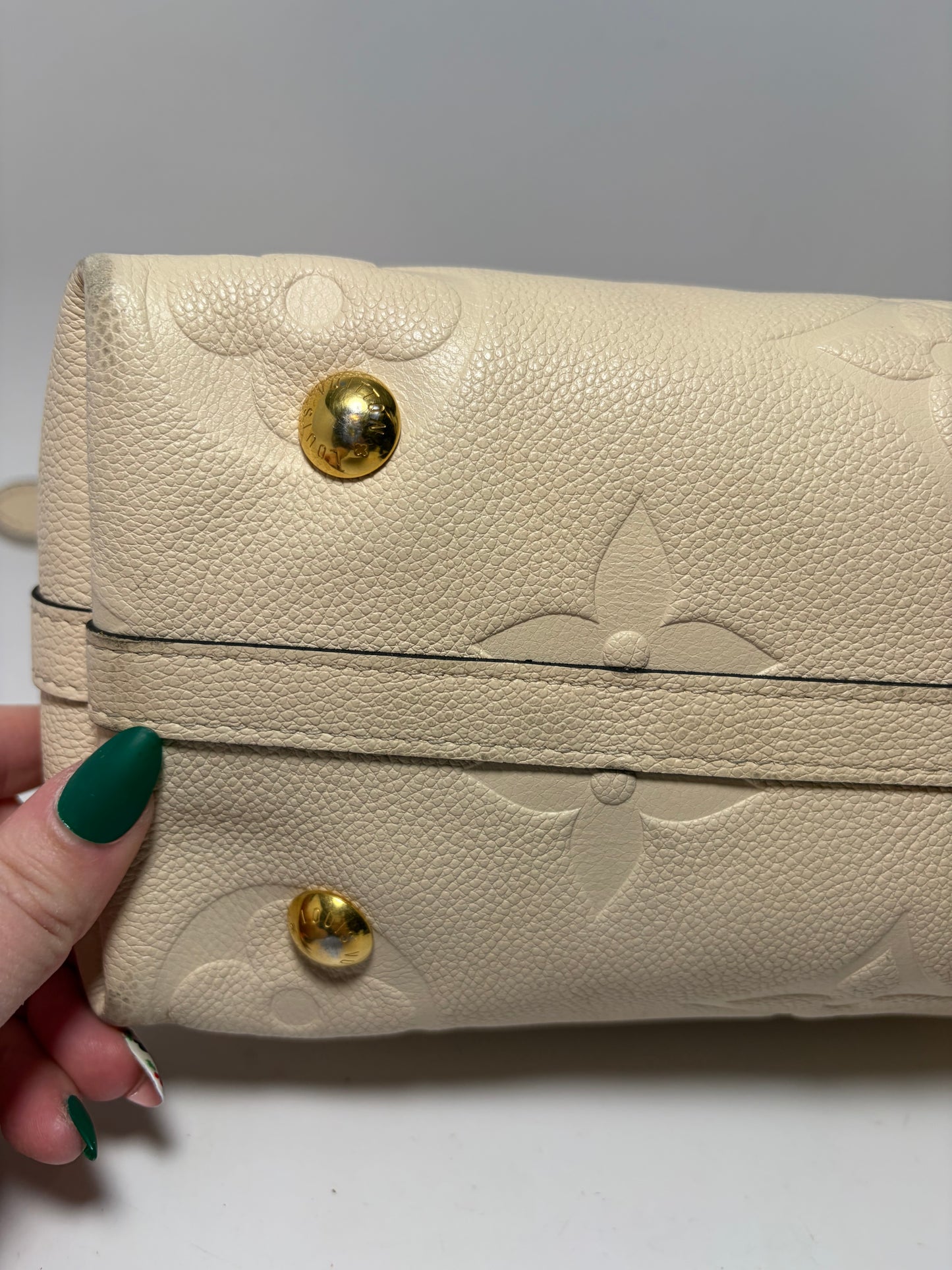 Louis Vuitton Caryall PM Monogram Empriente Leather Shoulder Bag/Crossbody in Cream