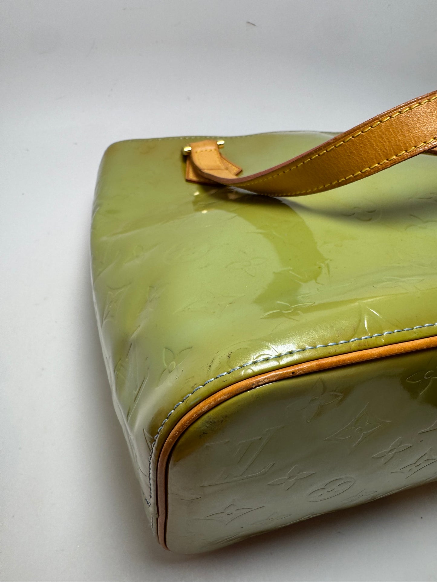 Louis Vuitton Houston Tote Vernis Green w/Blue Interior