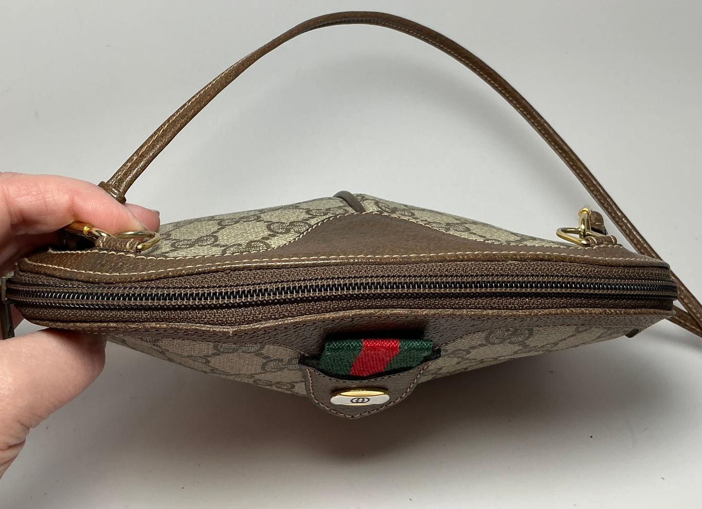 Gucci GG Supreme Web Canvas & Leather Crossbody