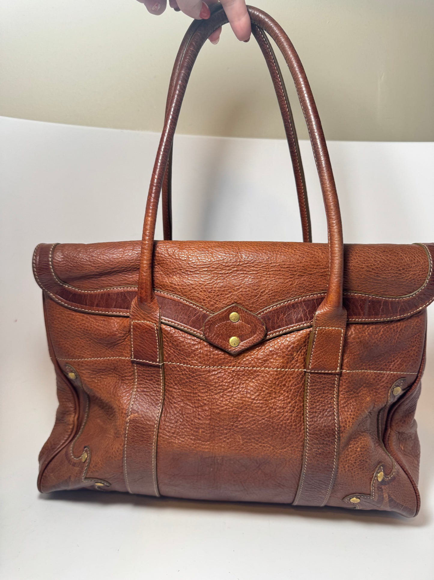 Mulberry Bayswater Satchel in Tooled Oak