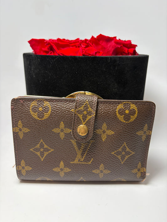 Louis Vuitton French Purse Monogram Kiss Lock Wallet- Fair Condition