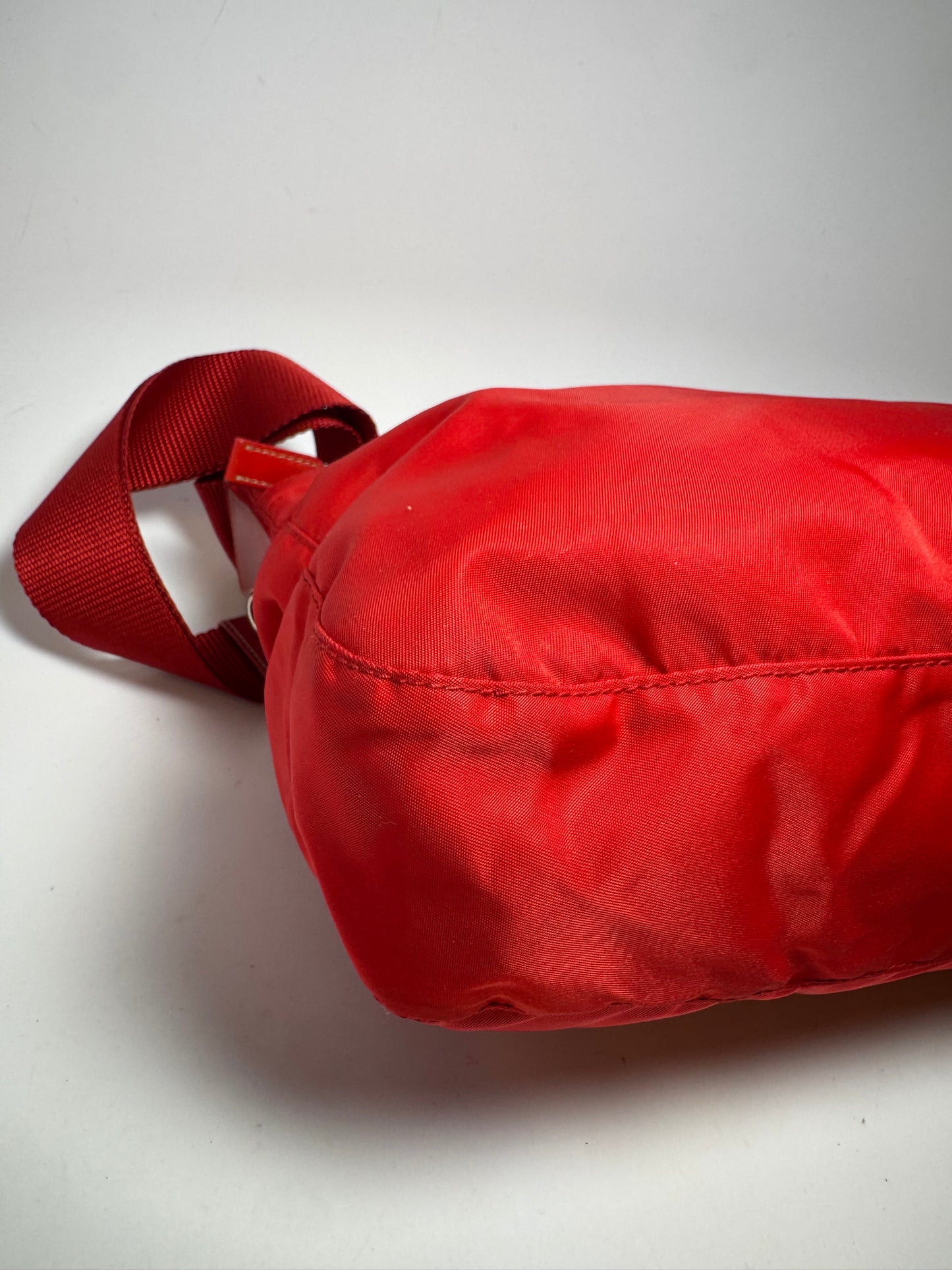 Prada Red Nylon Shoulder Bag/Crossbody