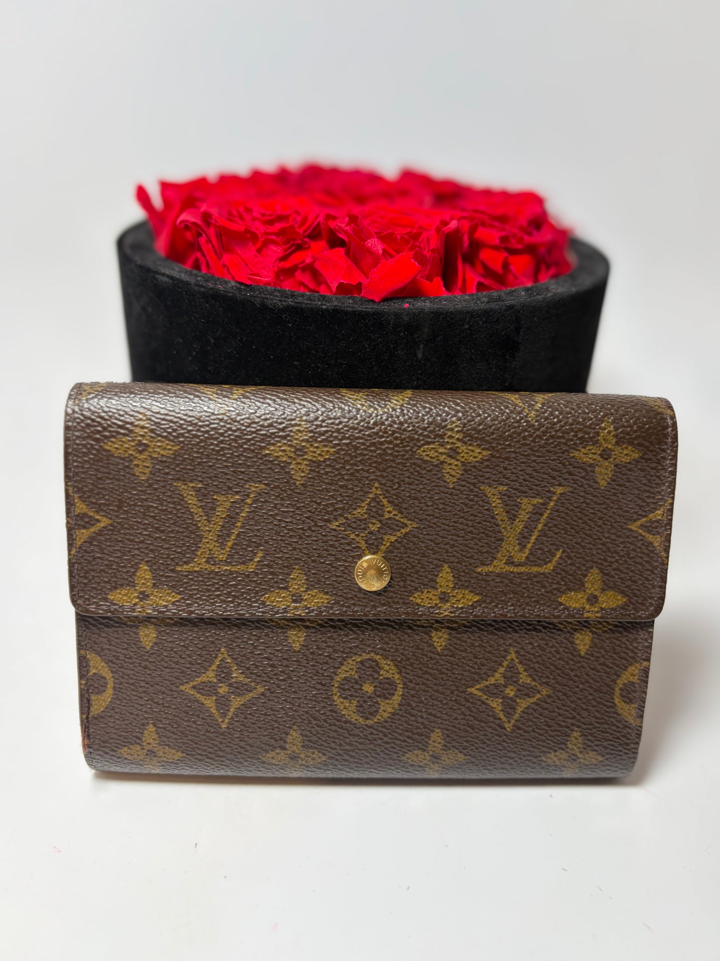 Louis Vuitton Porte Tressor Etui Papier Monogram Trifold Wallet