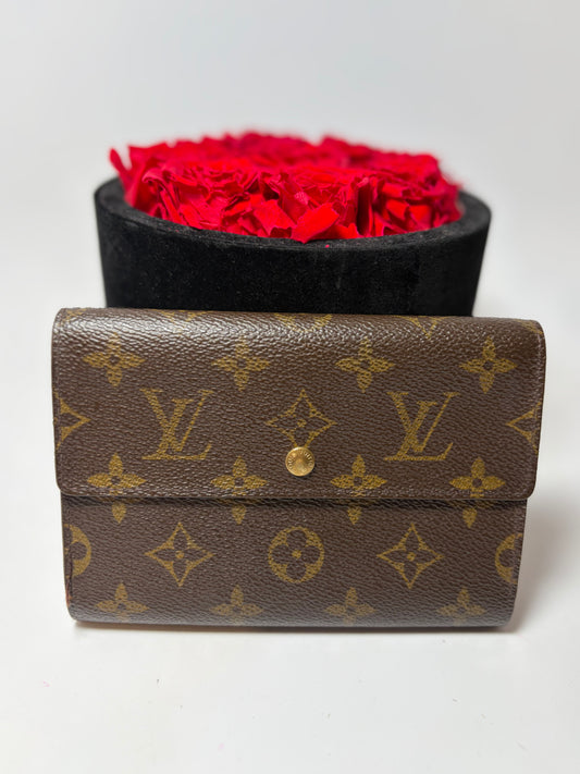Louis Vuitton Porte Tressor Etui Papier Monogram Trifold Wallet