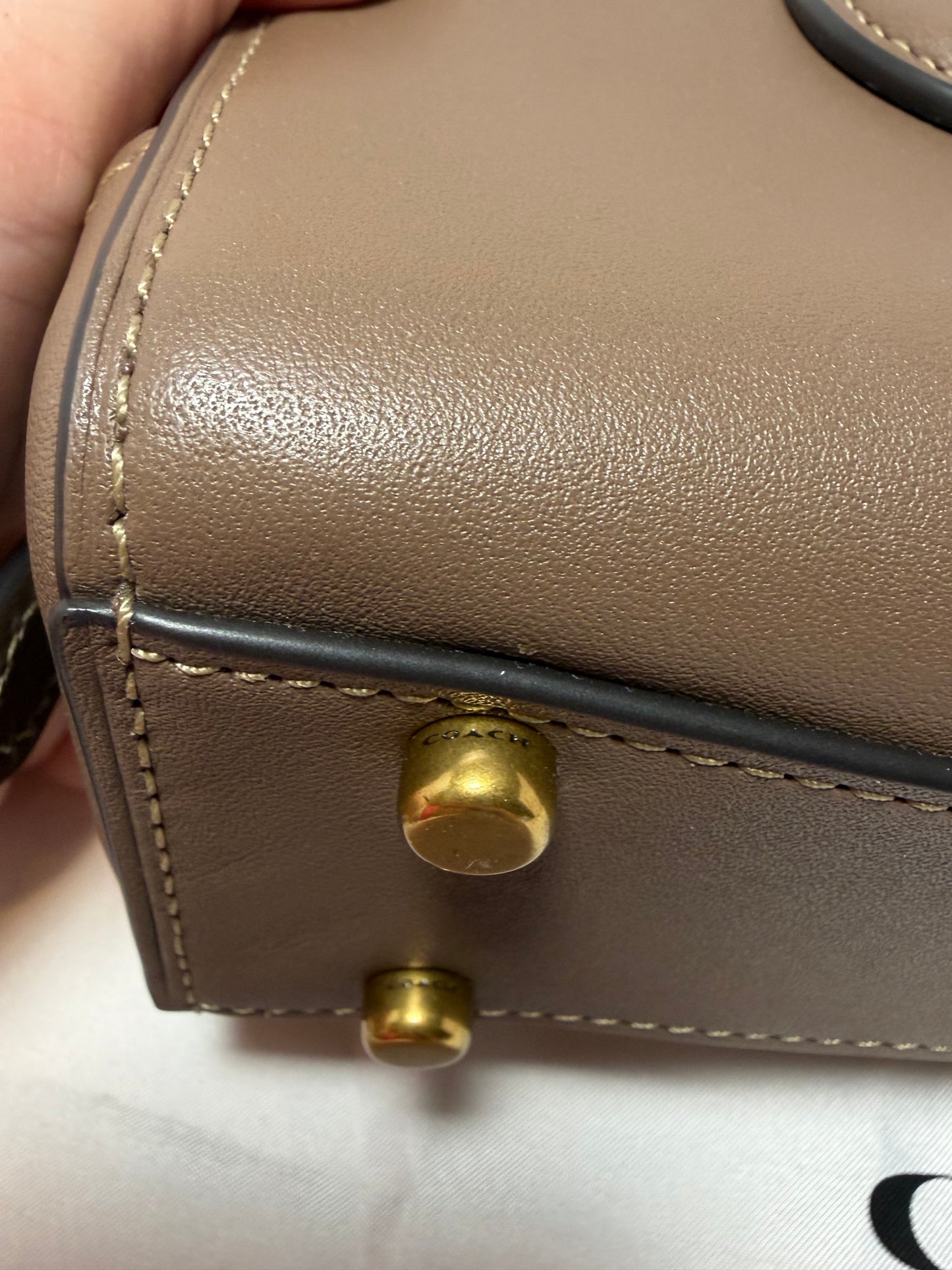 Coach Bowery 22 Satchel in Dark Stone NWT