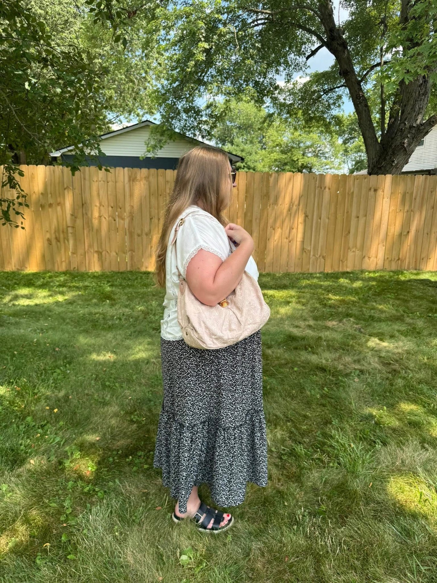 Louis Vuitton Rose Denim Monogram Slightly Shoulder Bag/Crossbody