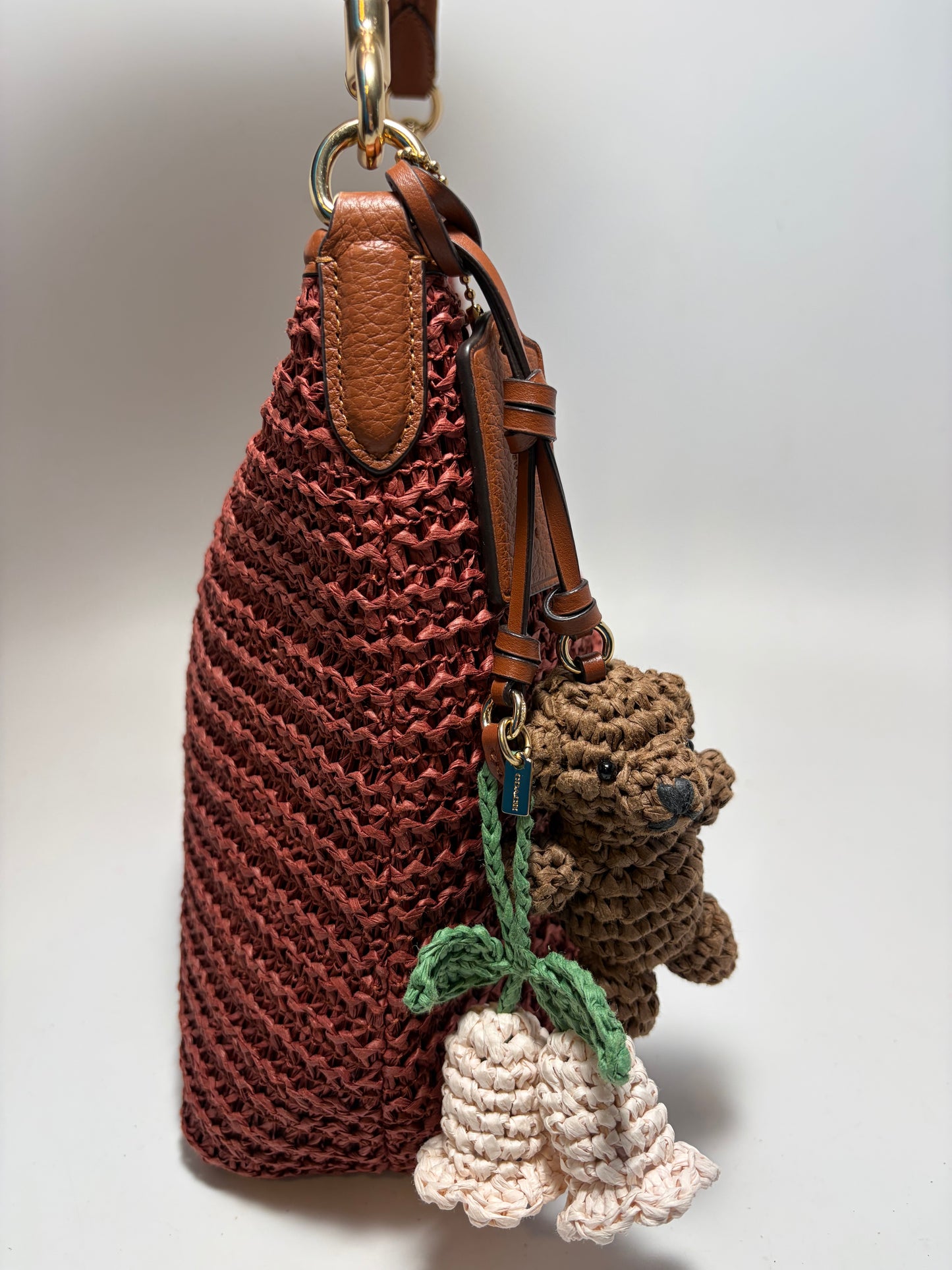 Coach Laurel Raffia With Bag Charms