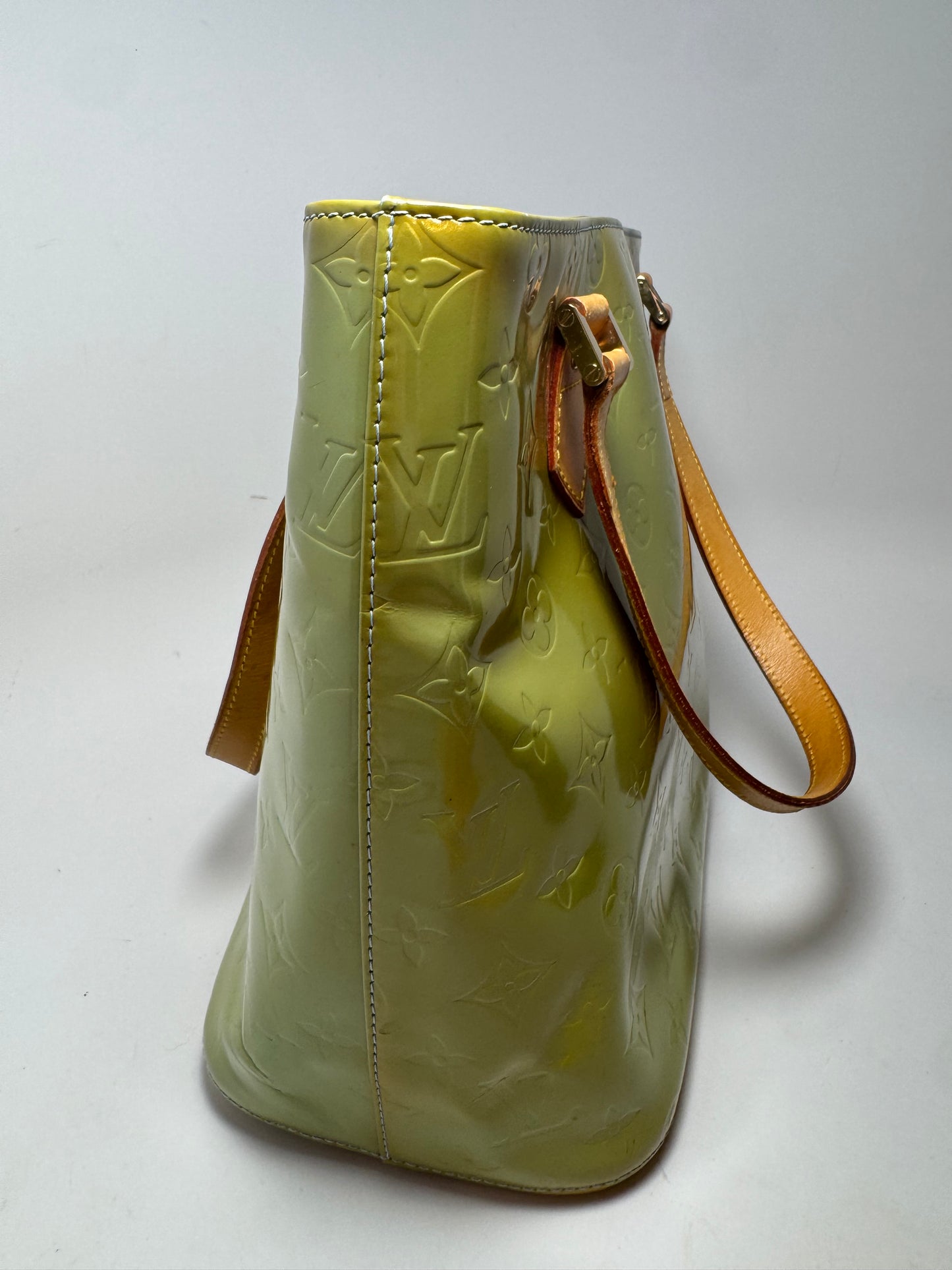 Louis Vuitton Houston Tote Vernis Green w/Blue Interior