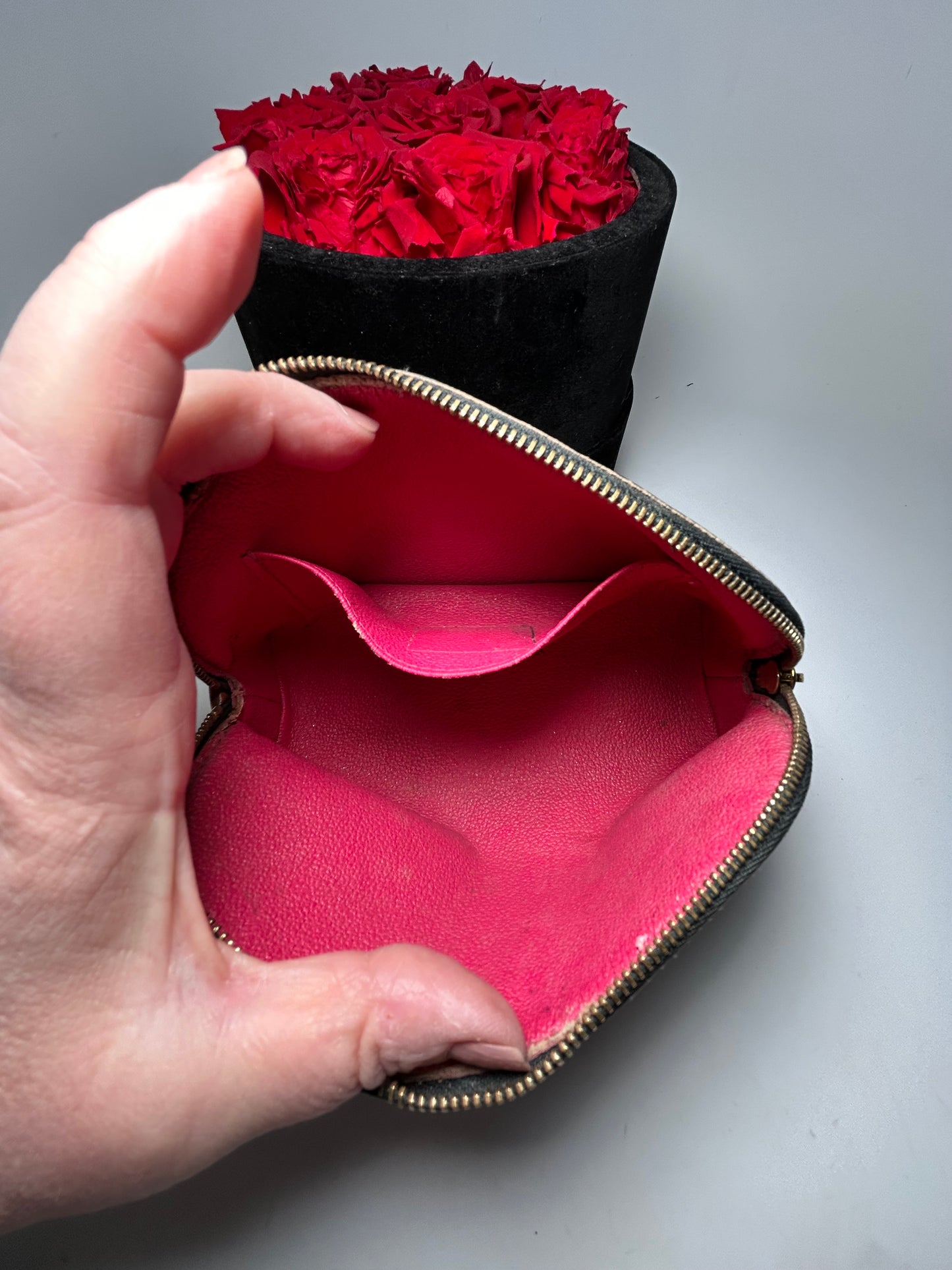 Louis Vuitton Takashi Murakami Black Multicolore Monogram Cosmetic Pouch w/Hot Pink Interior